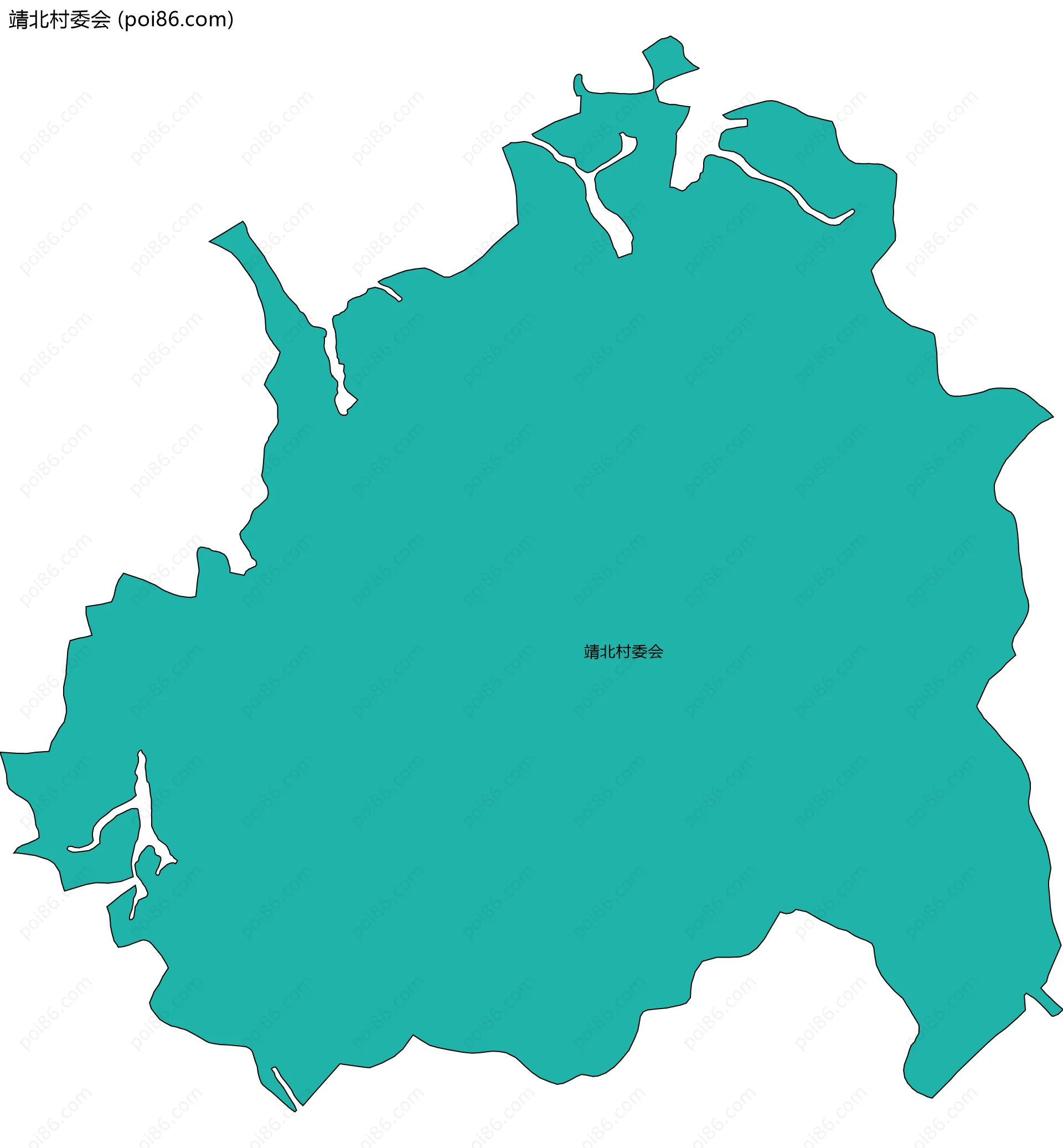 靖北村委会边界地图