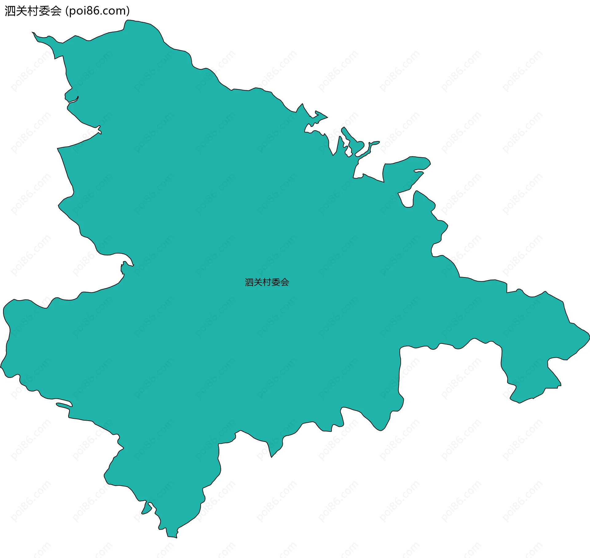 泗关村委会边界地图