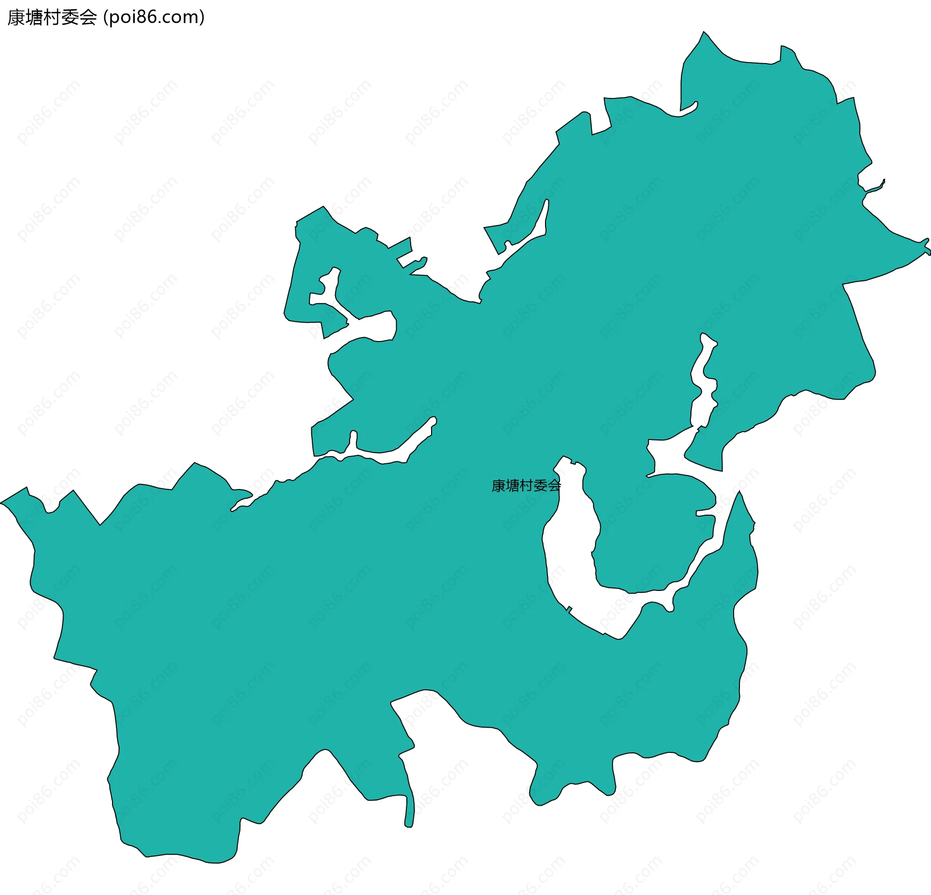 康塘村委会边界地图