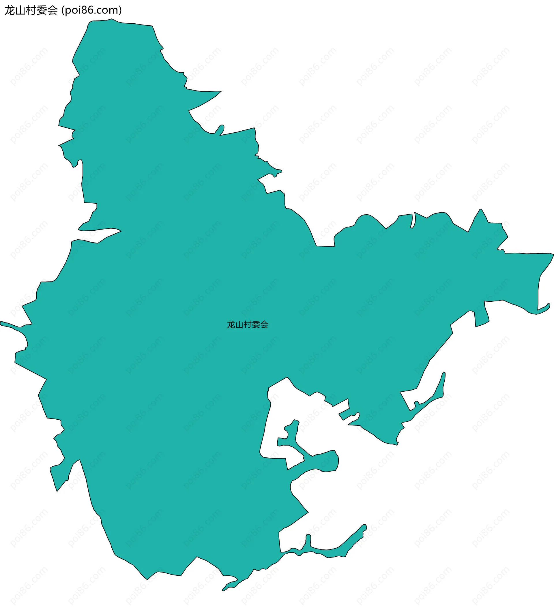 龙山村委会边界地图