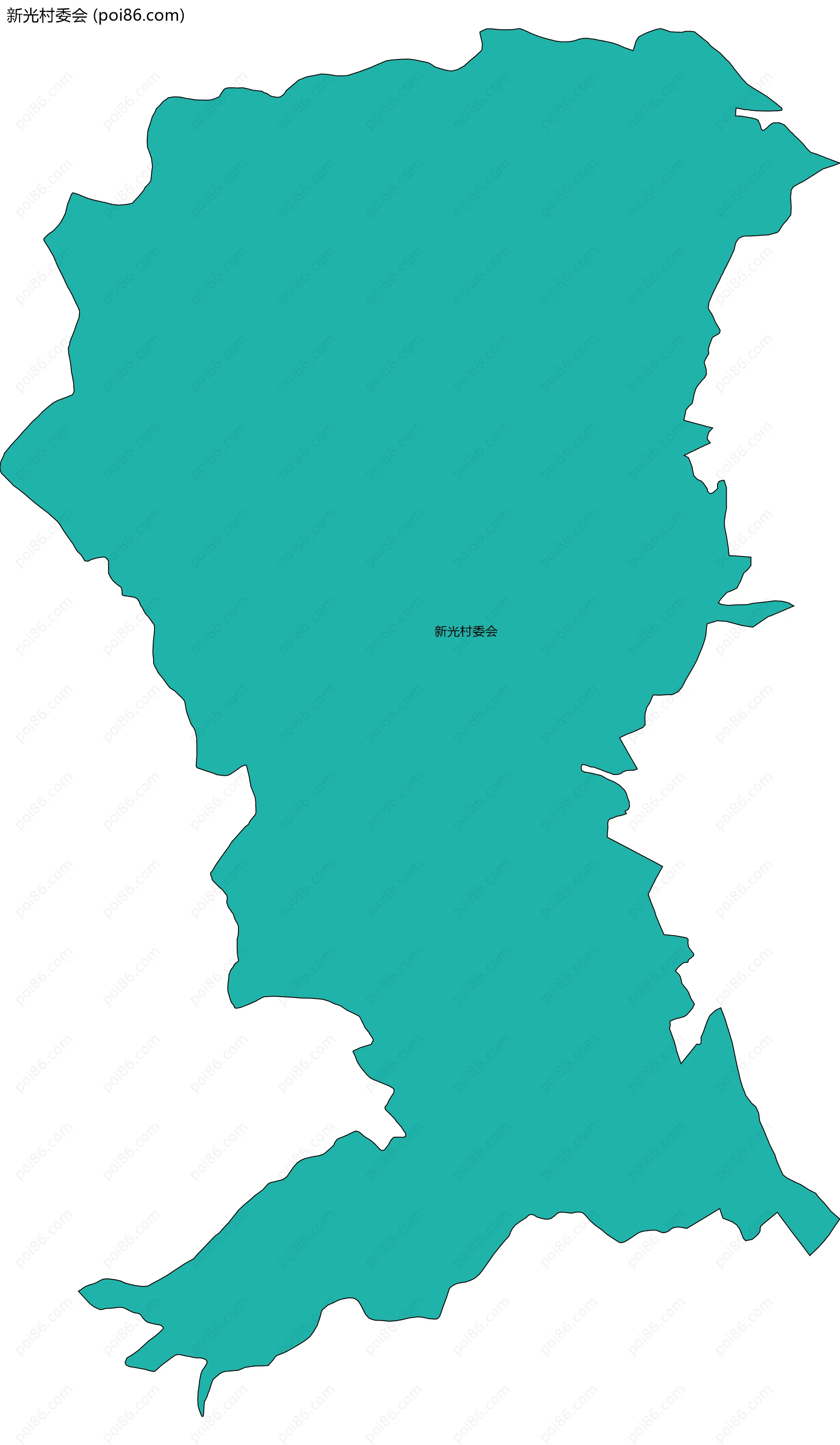 新光村委会边界地图