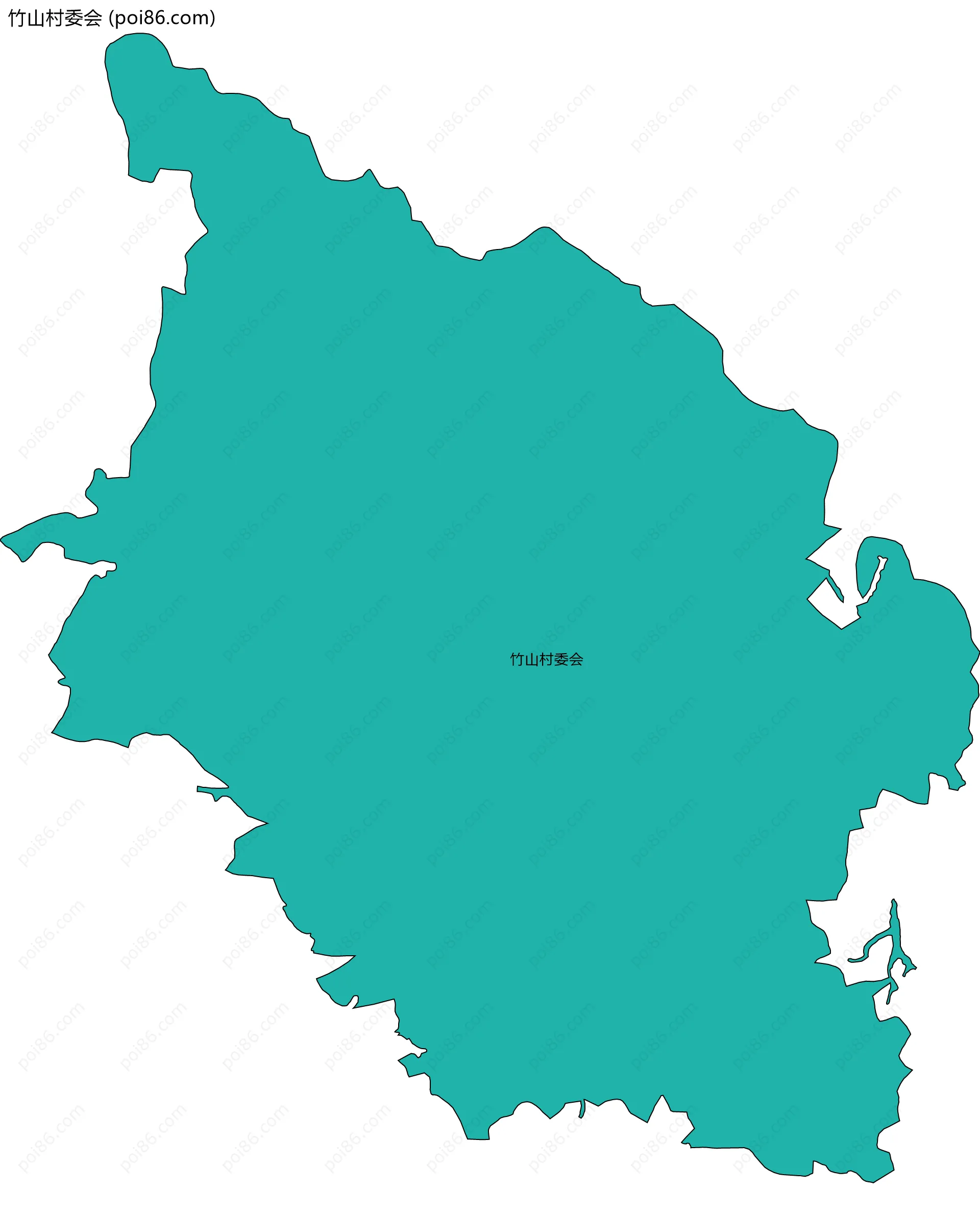 竹山村委会边界地图