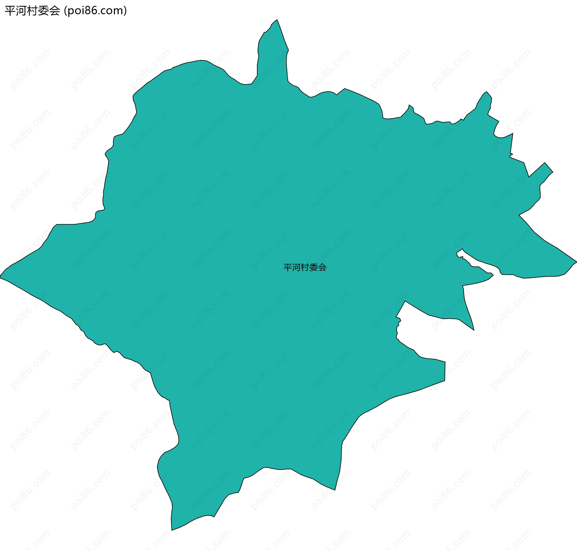 平河村委会边界地图