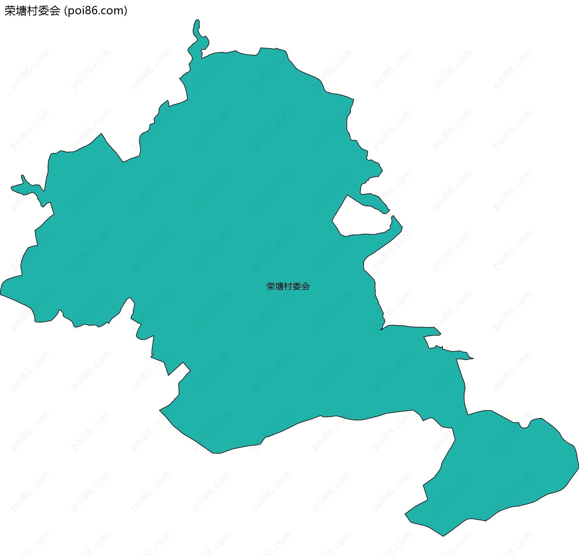 荣塘村委会边界地图