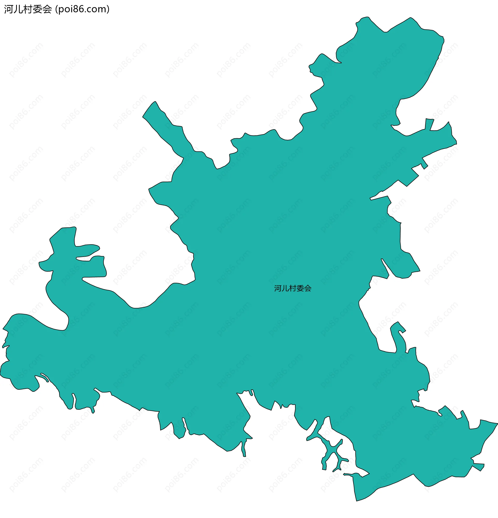 河儿村委会边界地图