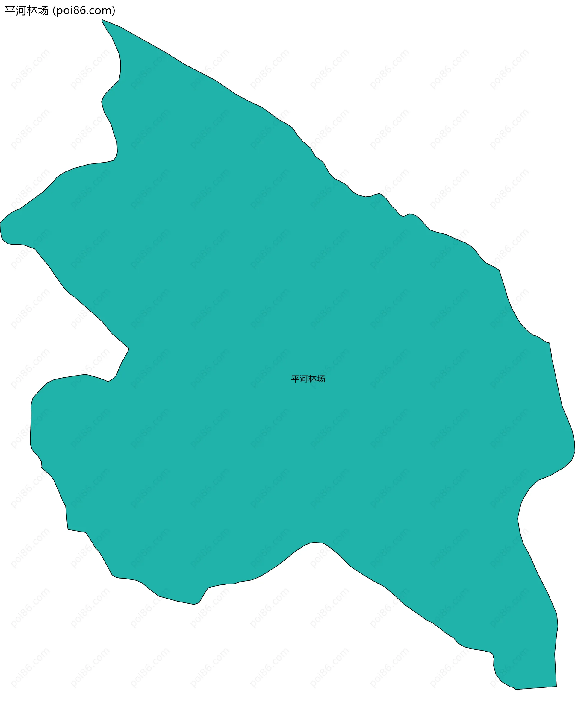 平河林场边界地图