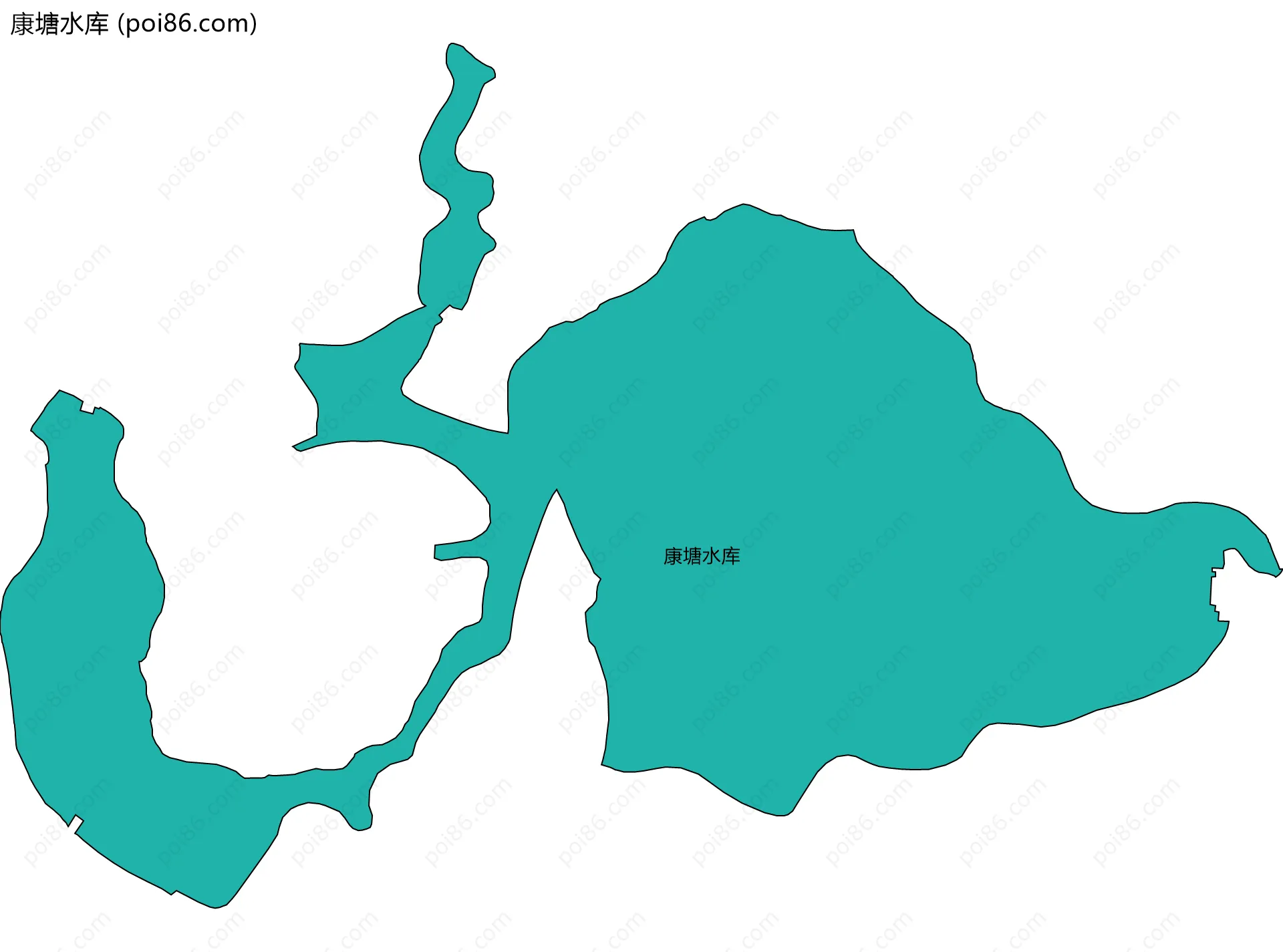 康塘水库边界地图