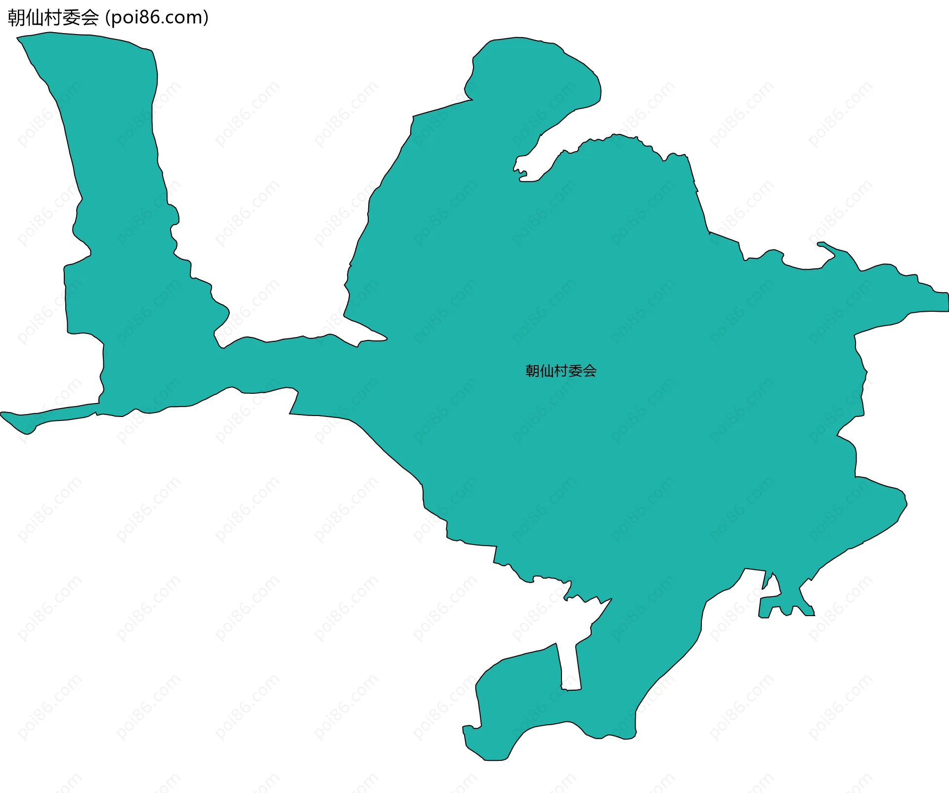朝仙村委会边界地图