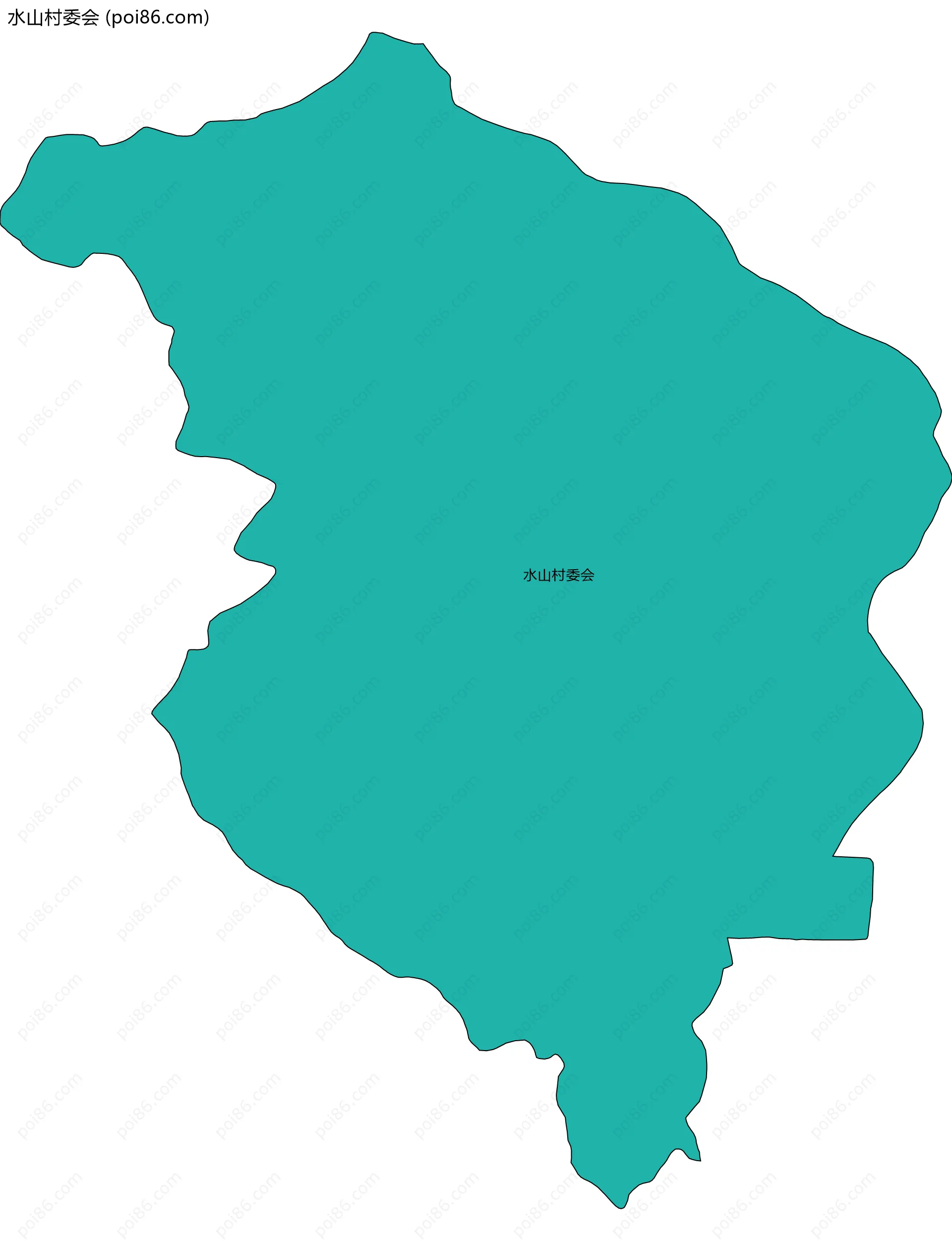 水山村委会边界地图