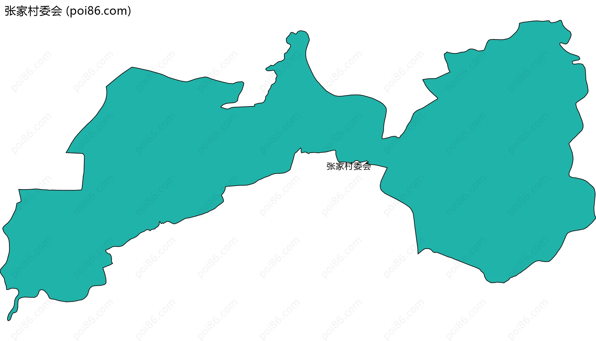 张家村委会边界地图