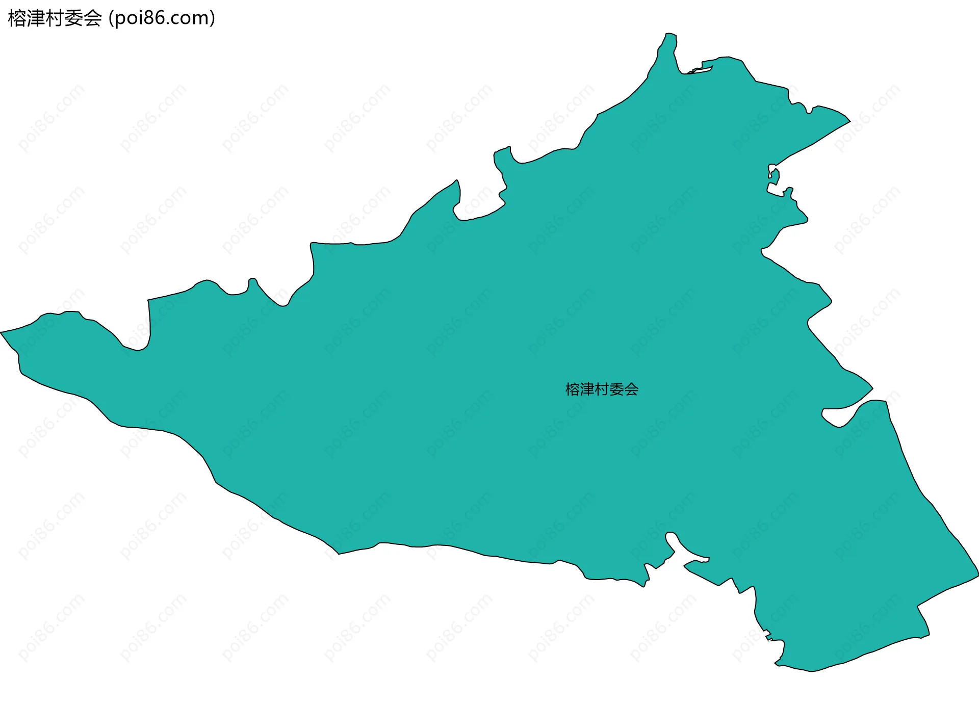榕津村委会边界地图