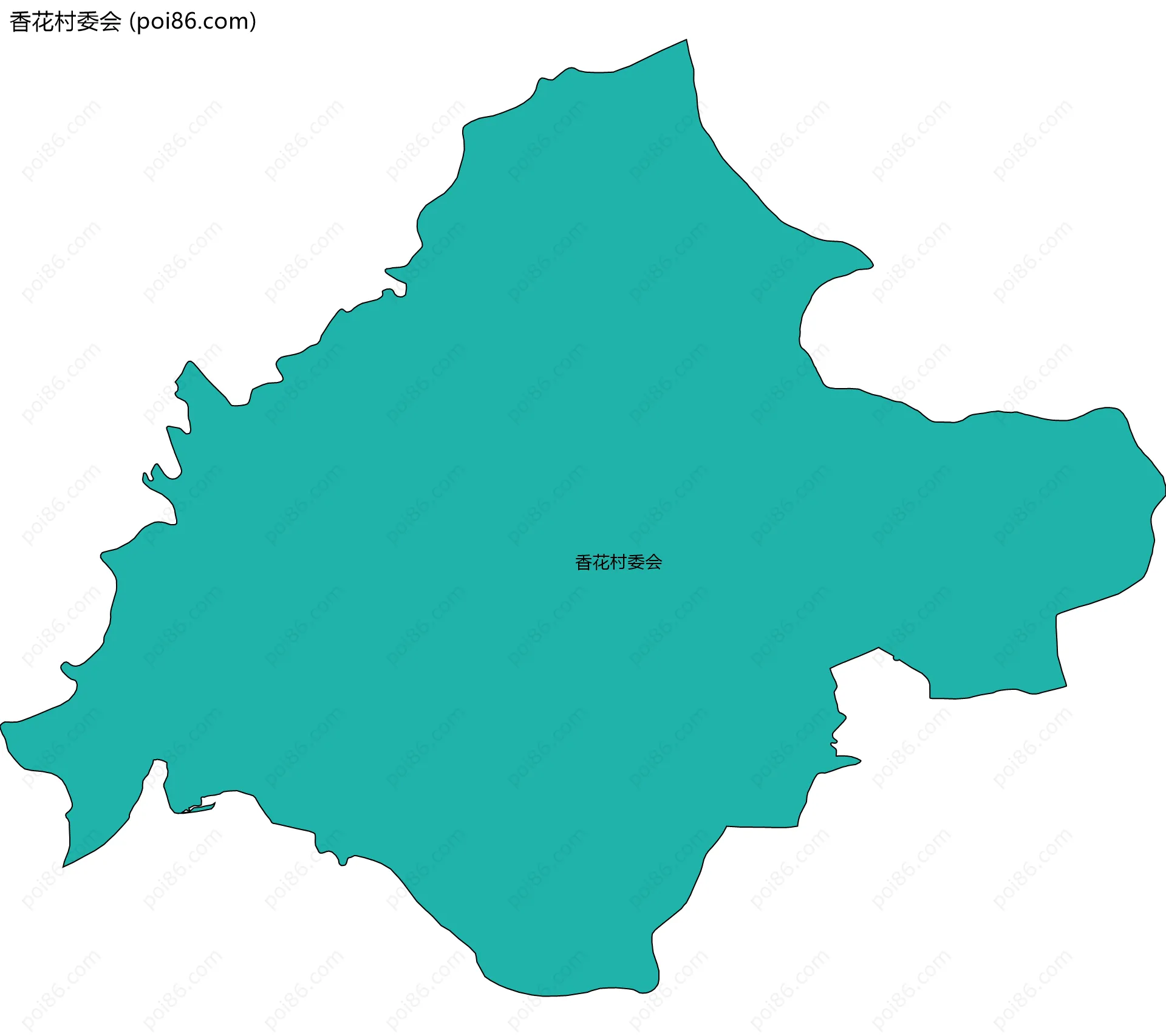 香花村委会边界地图