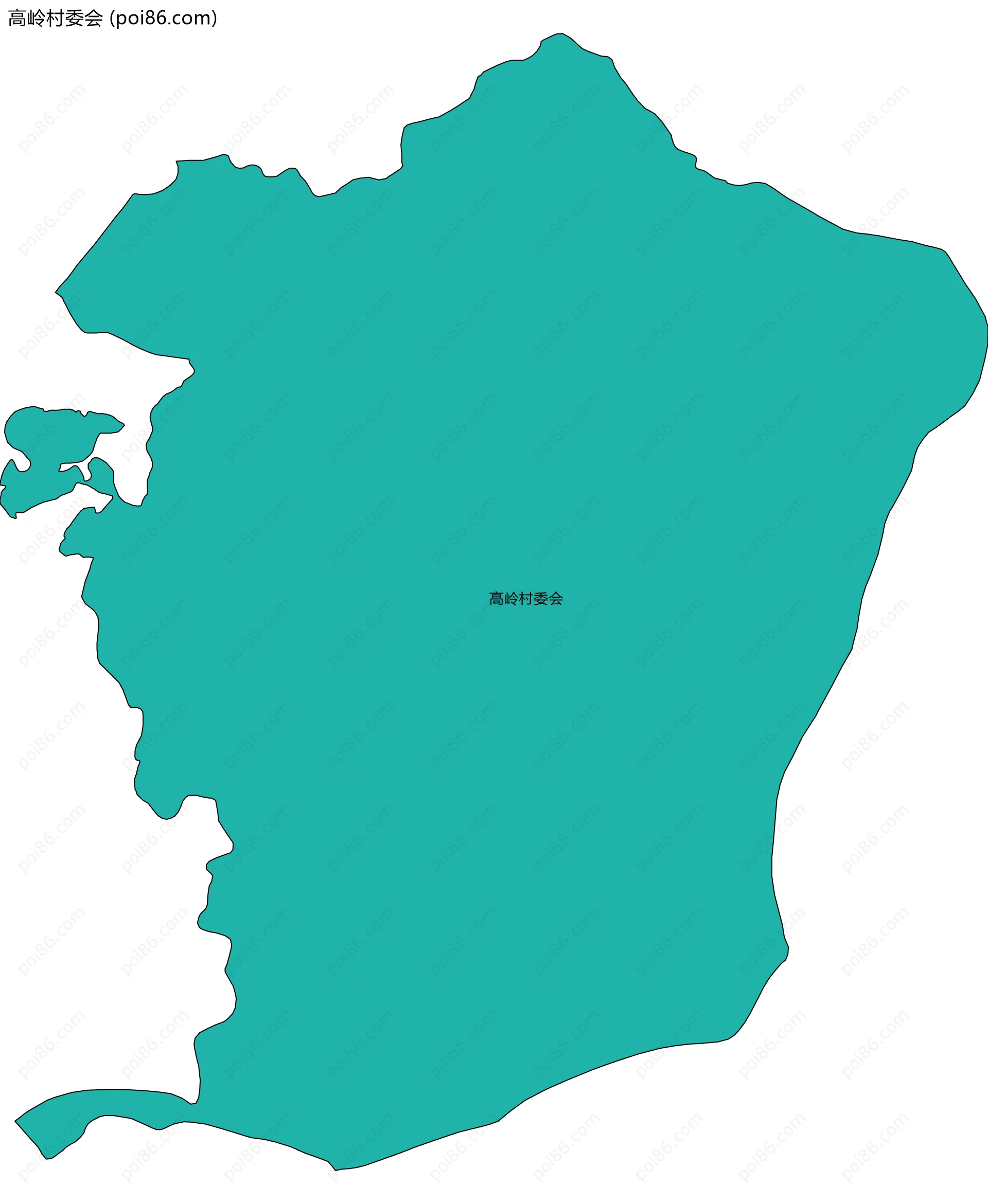 高岭村委会边界地图