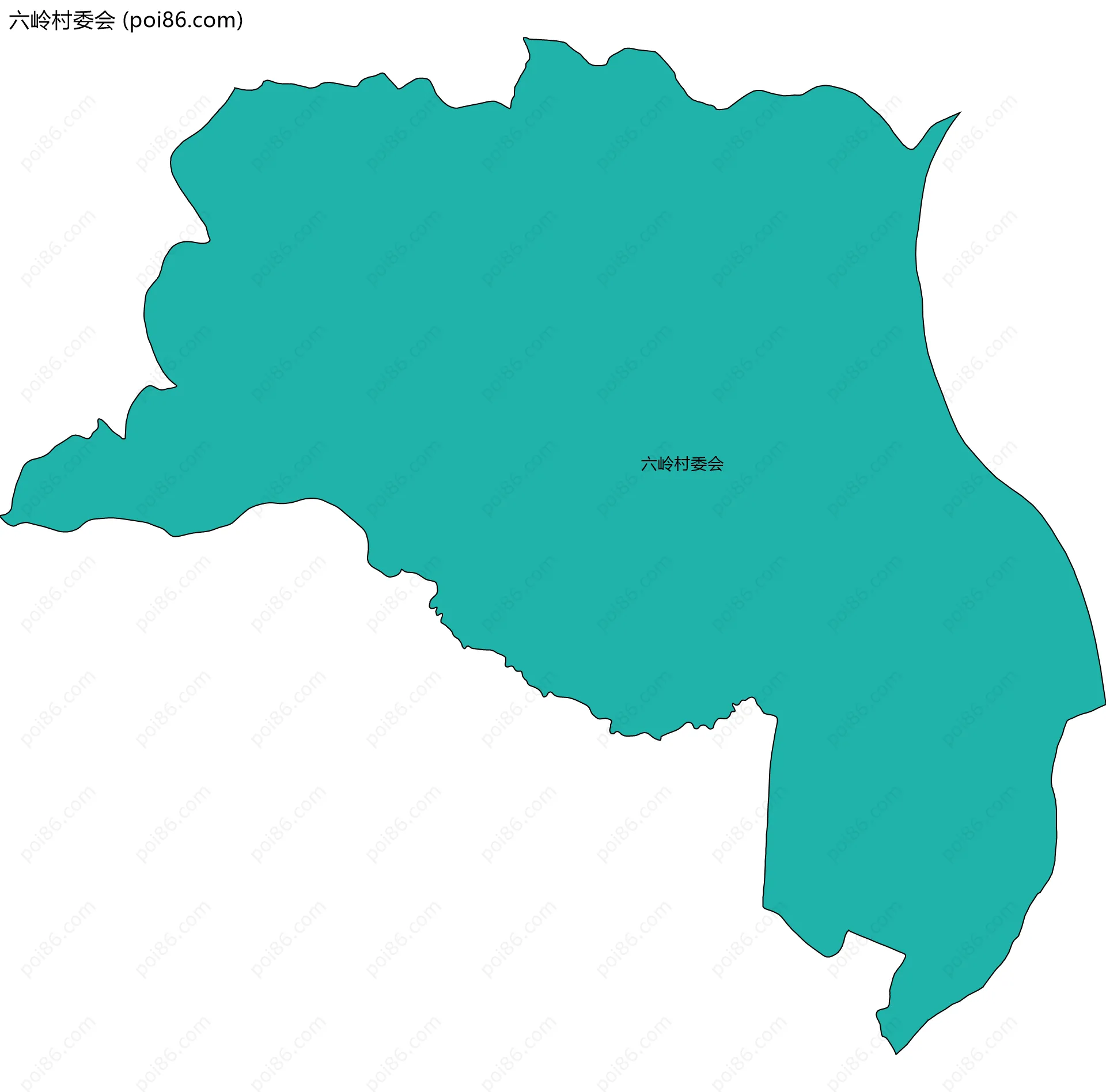 六岭村委会边界地图