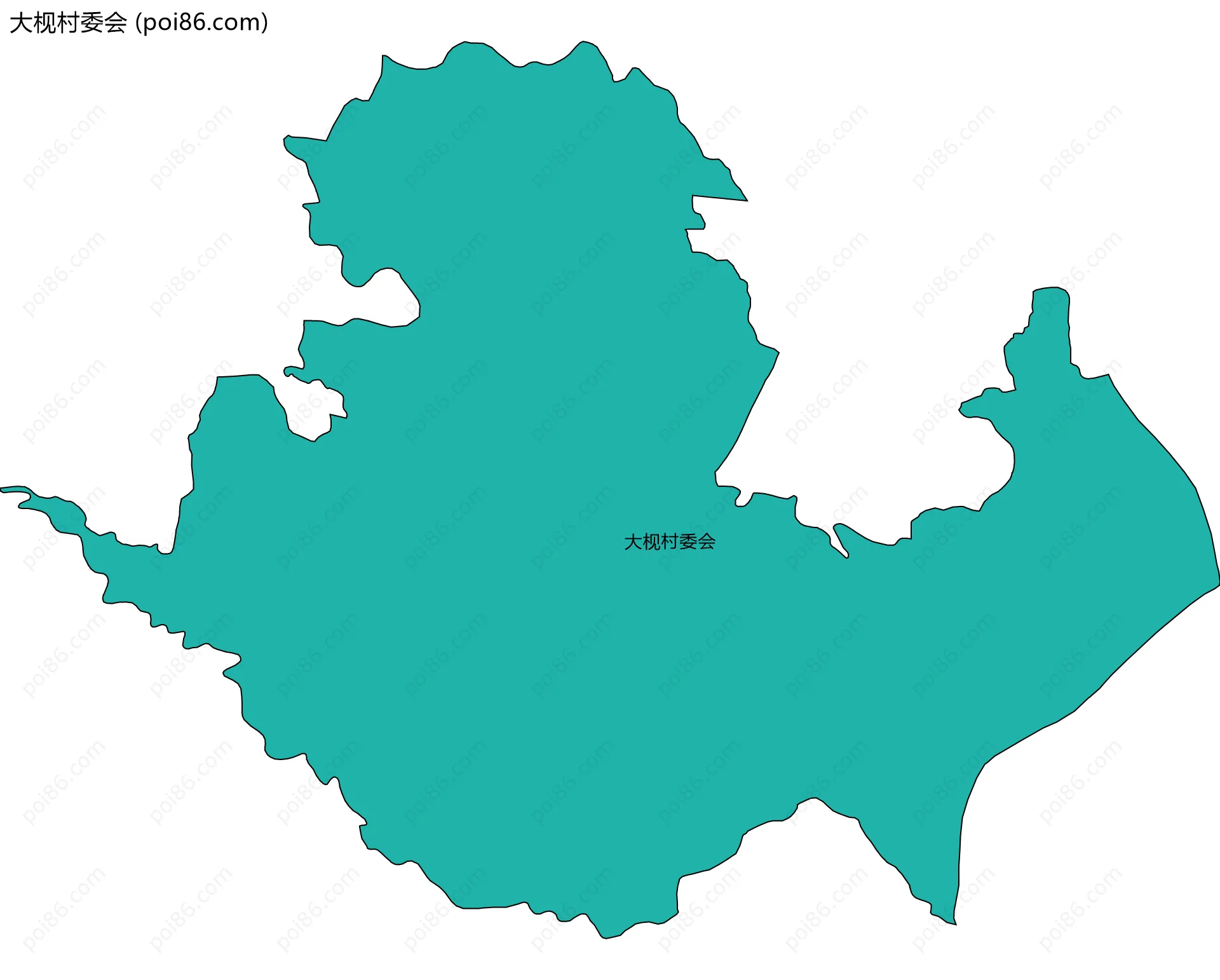 大枧村委会边界地图