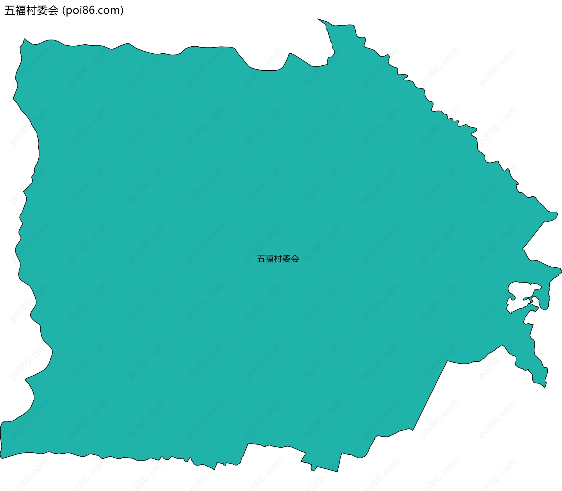 五福村委会边界地图