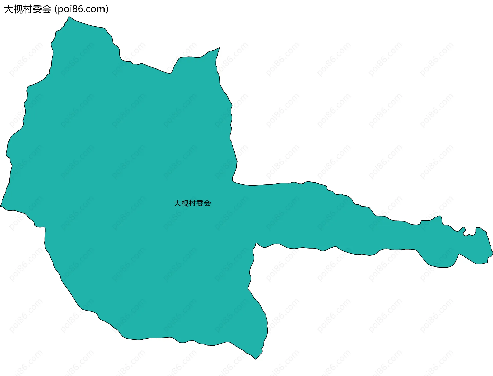 大枧村委会边界地图