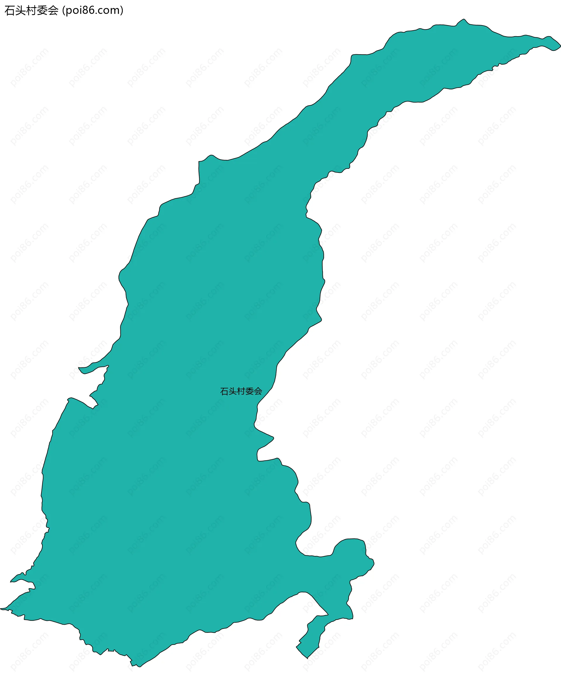 石头村委会边界地图