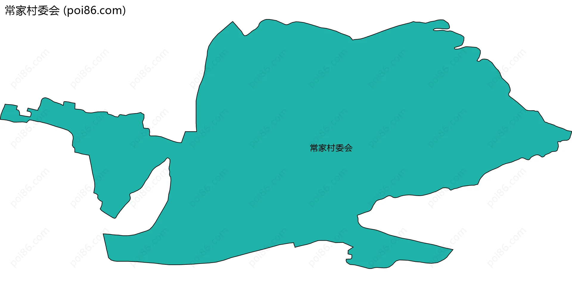 常家村委会边界地图