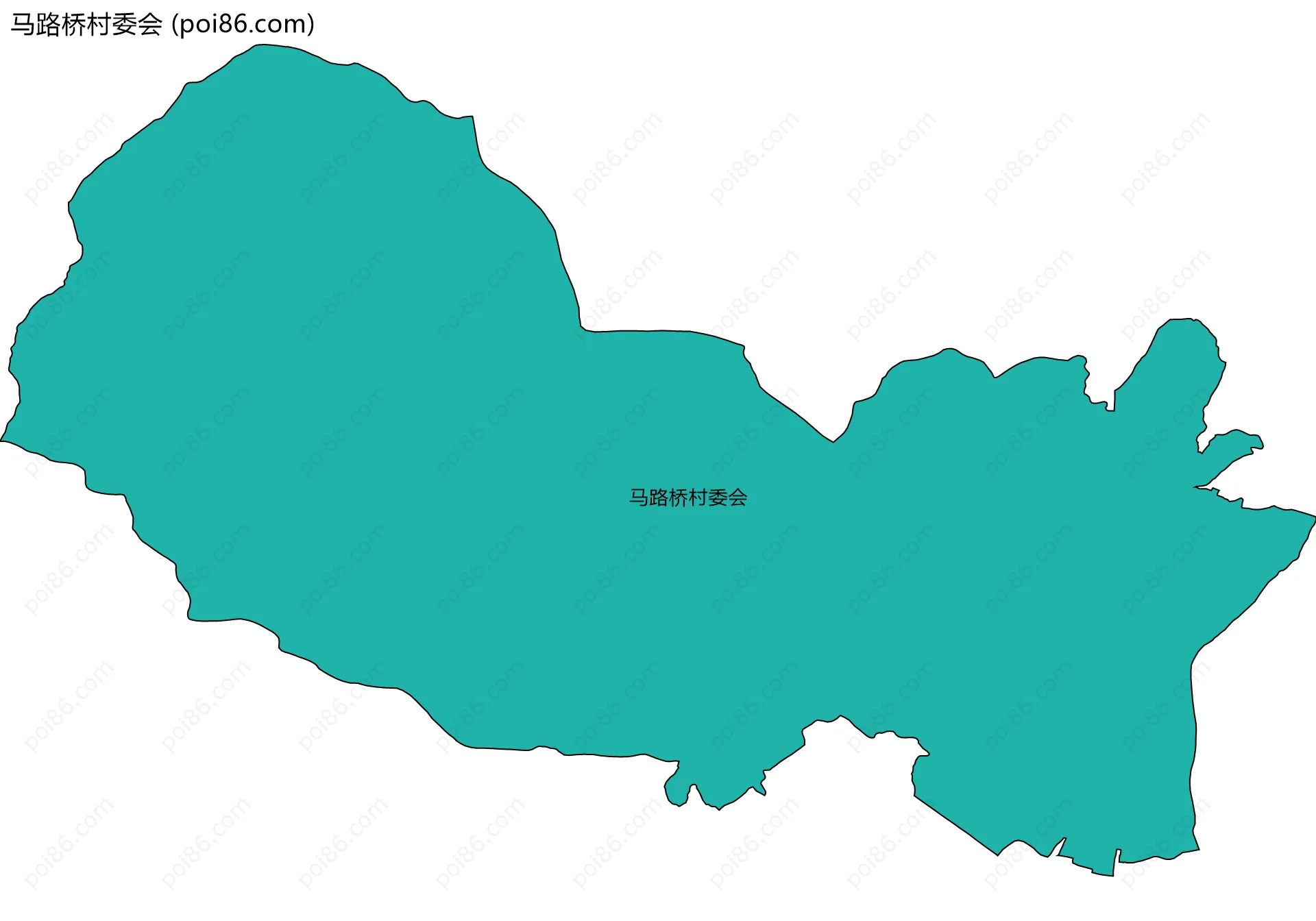 马路桥村委会边界地图