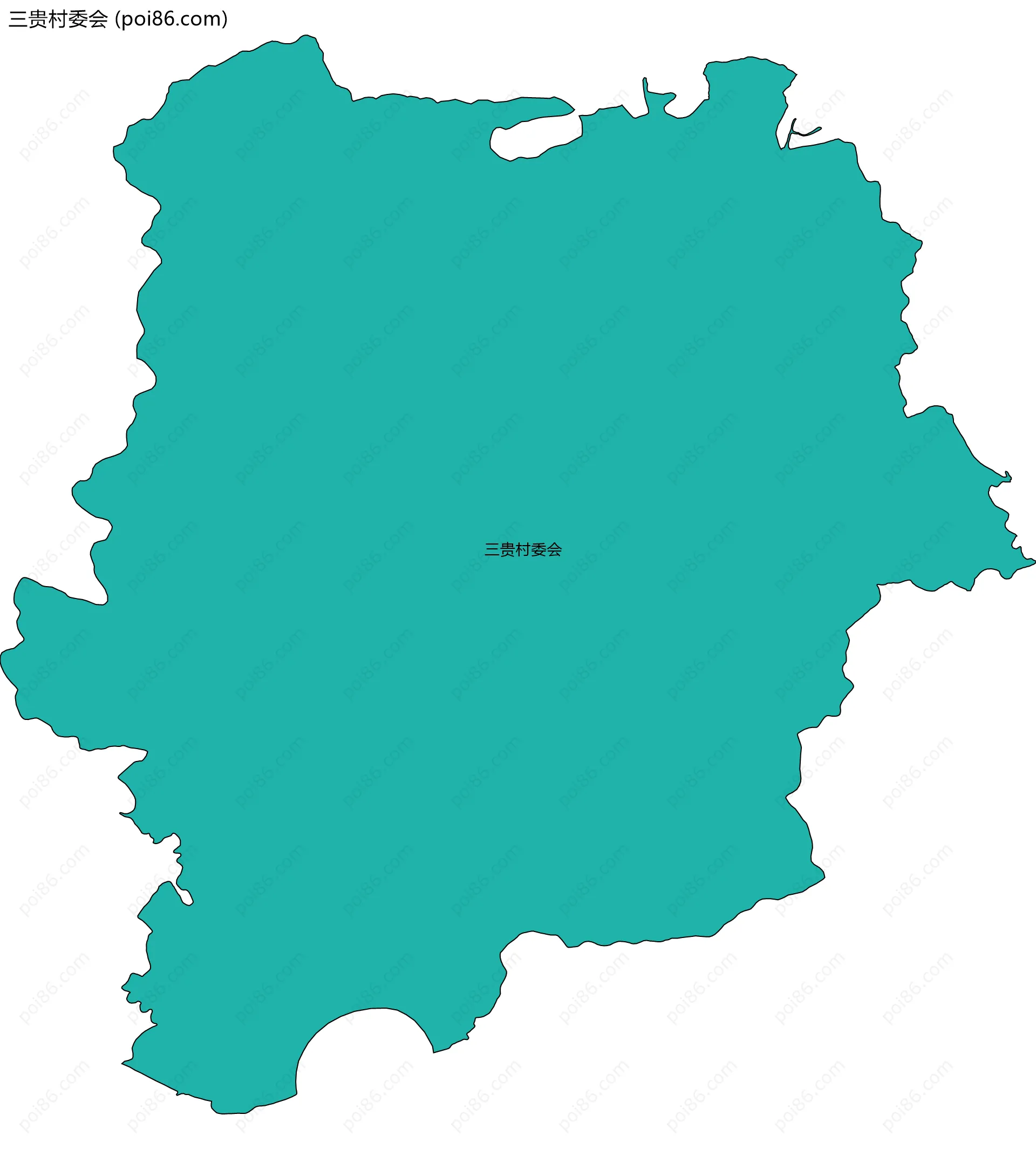 三贵村委会边界地图