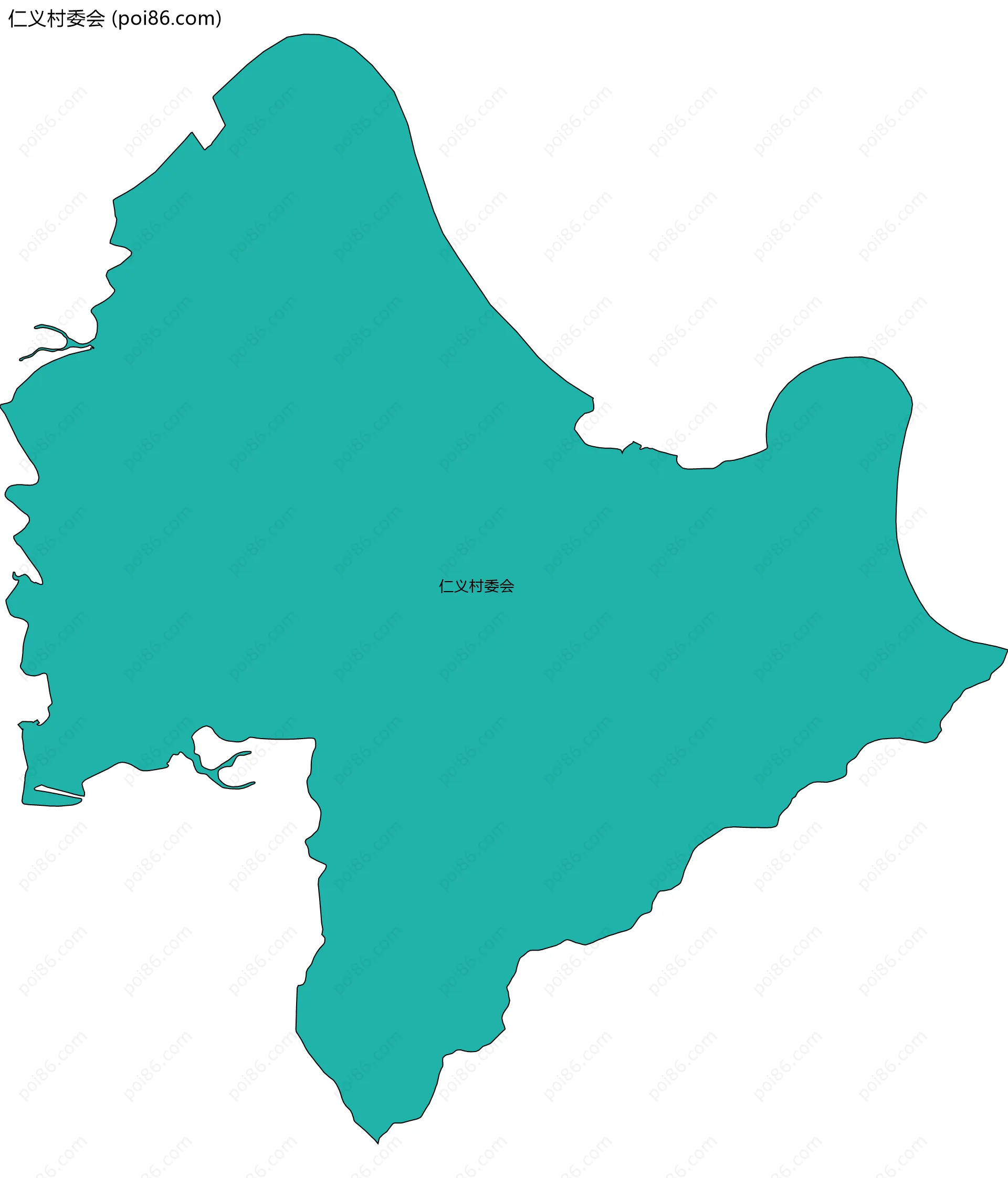 仁义村委会边界地图