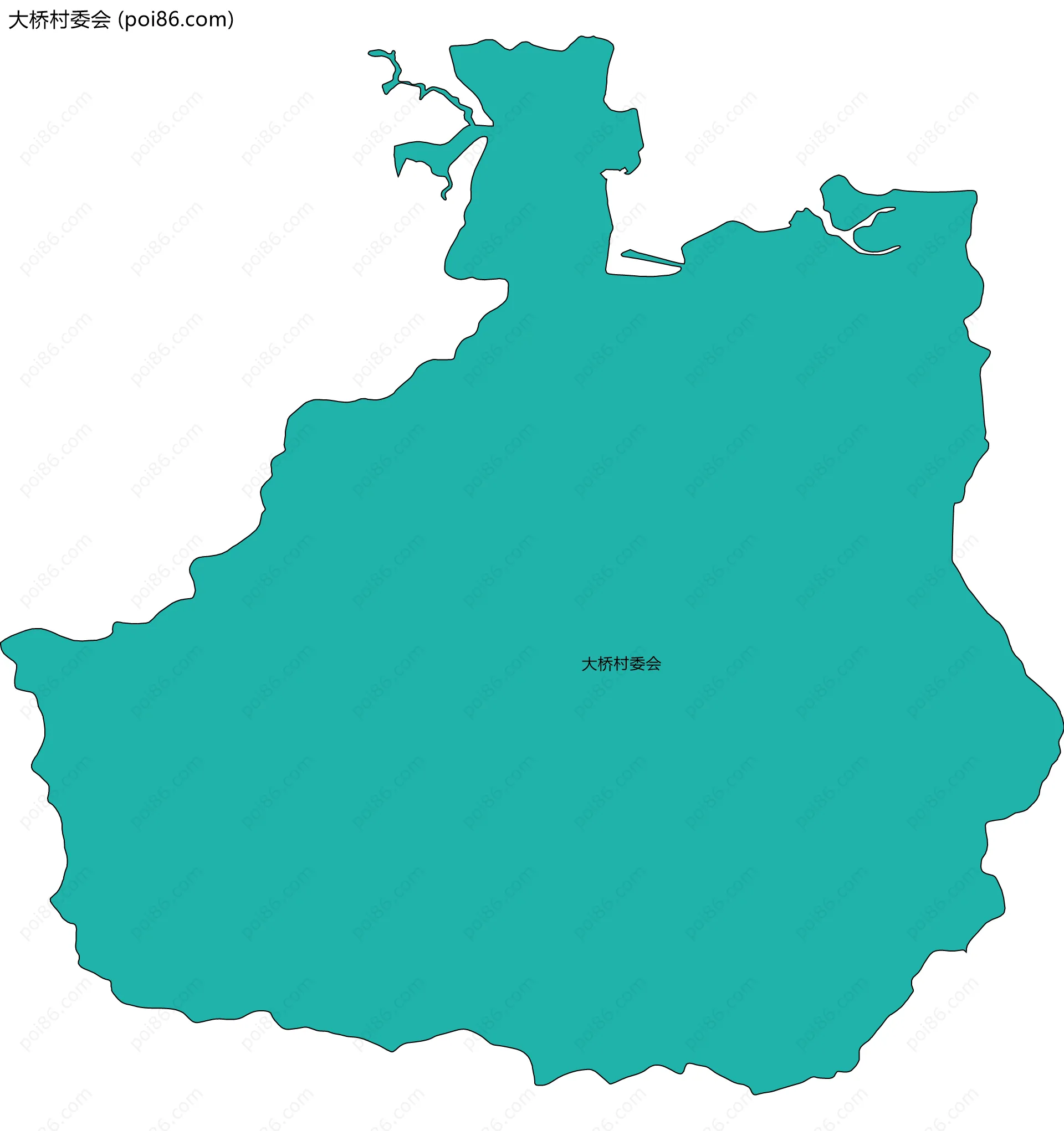 大桥村委会边界地图