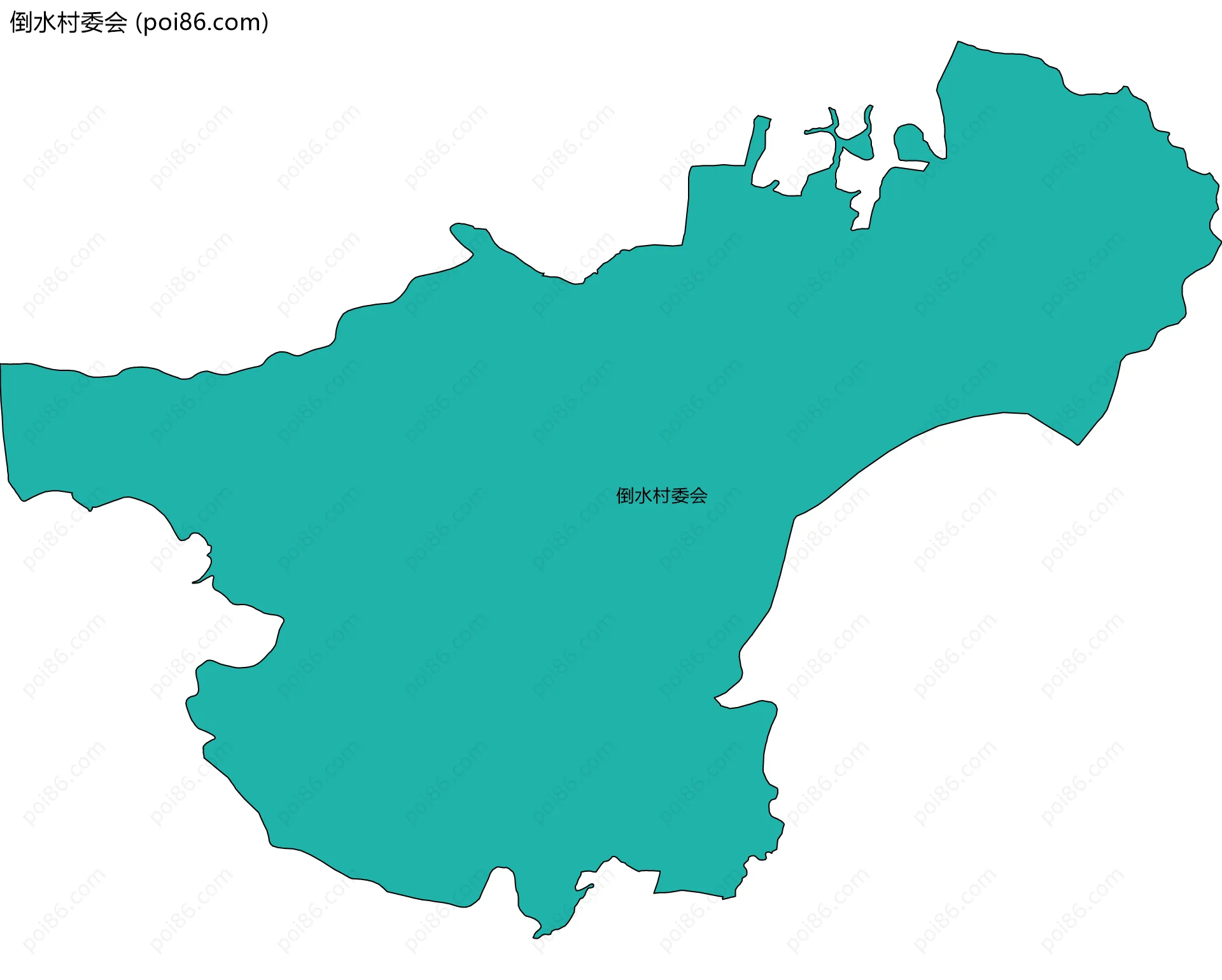 倒水村委会边界地图