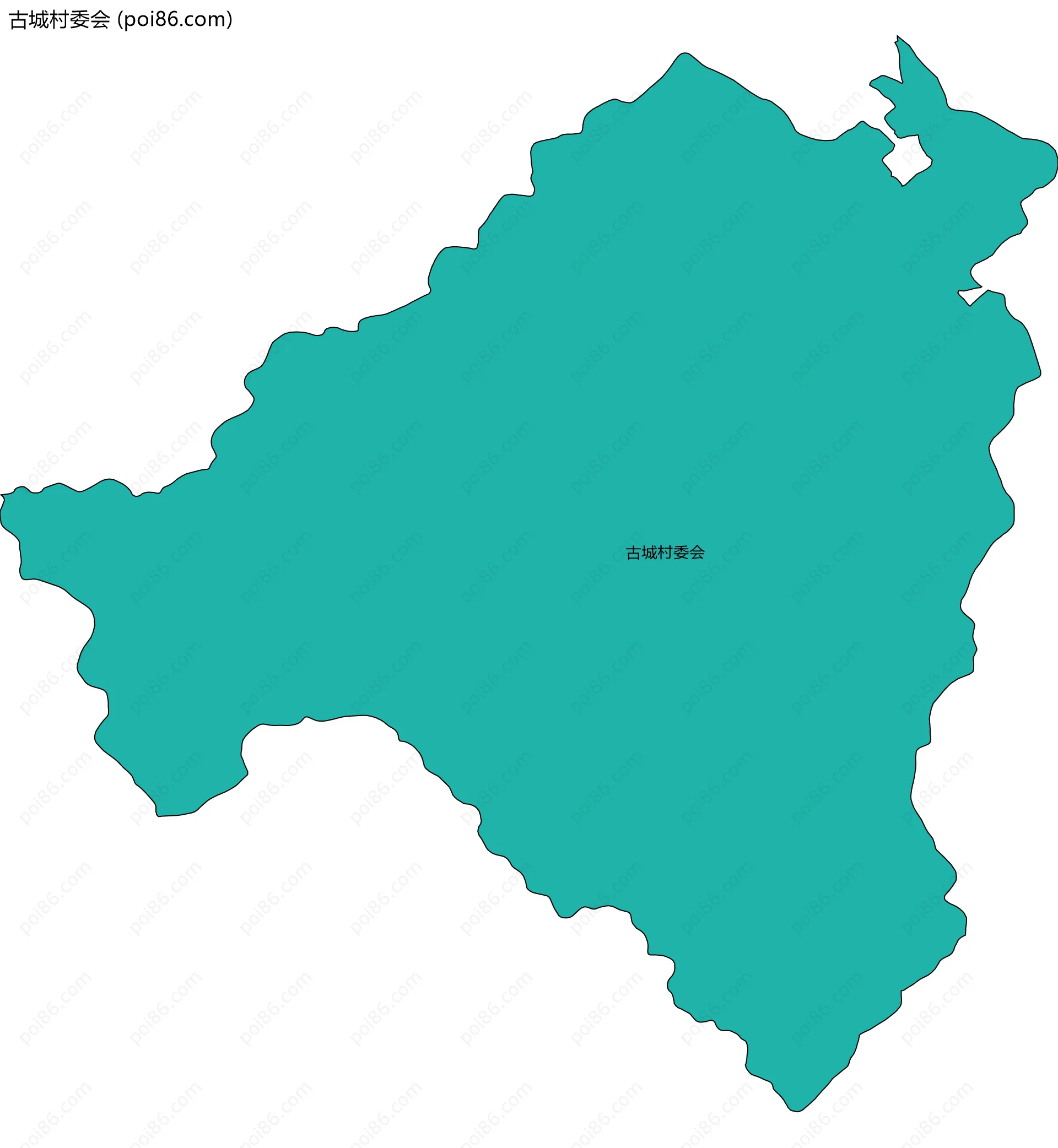 古城村委会边界地图