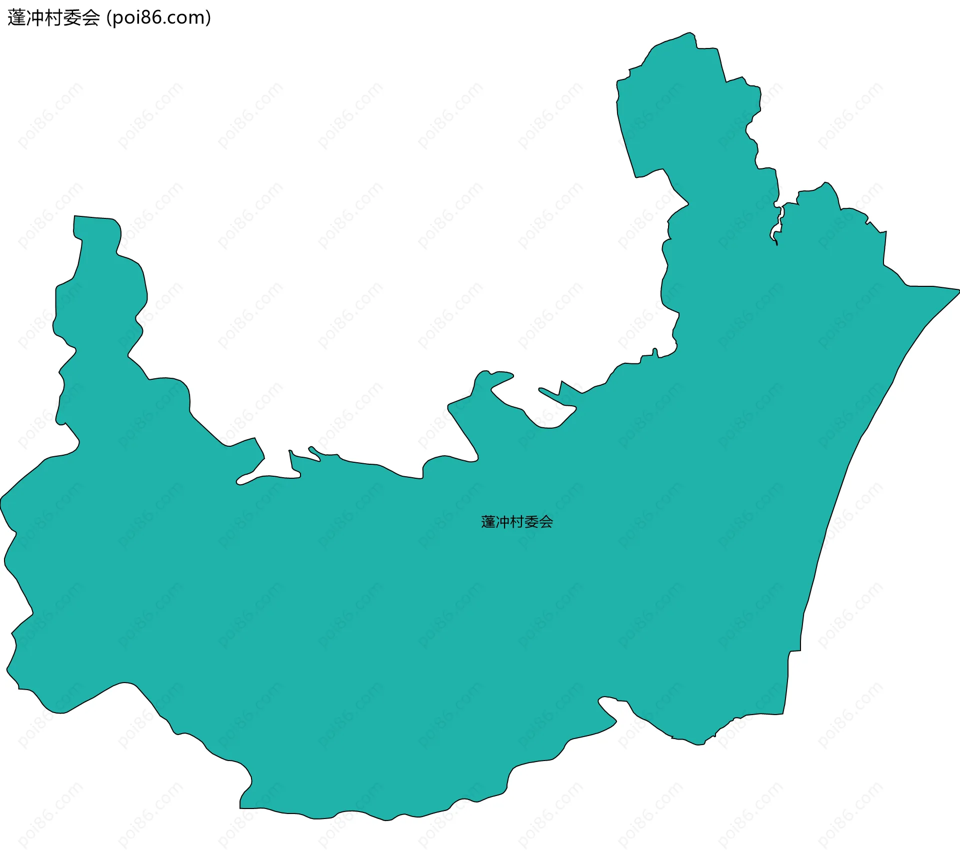 蓬冲村委会边界地图