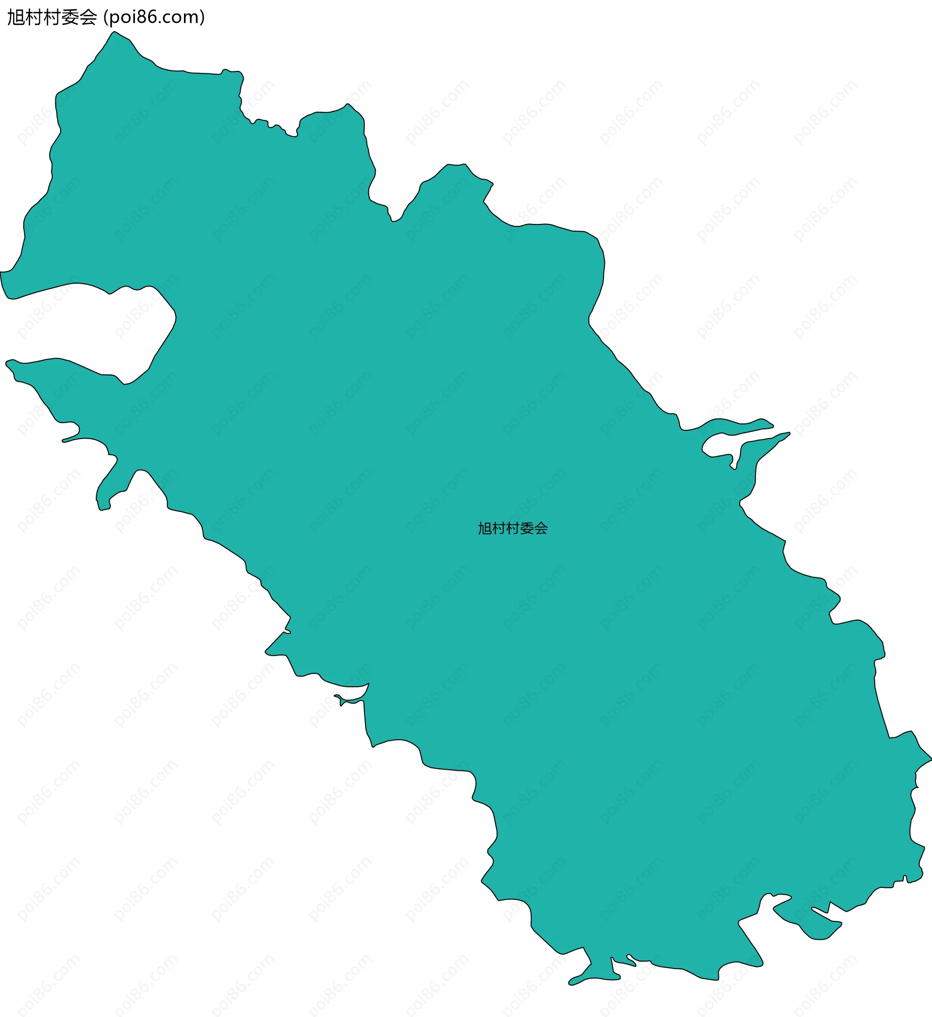 旭村村委会边界地图