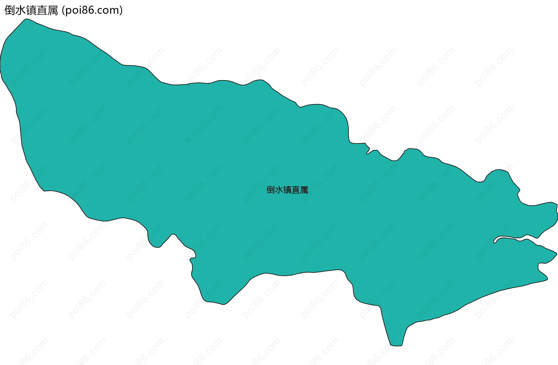 倒水镇直属边界地图