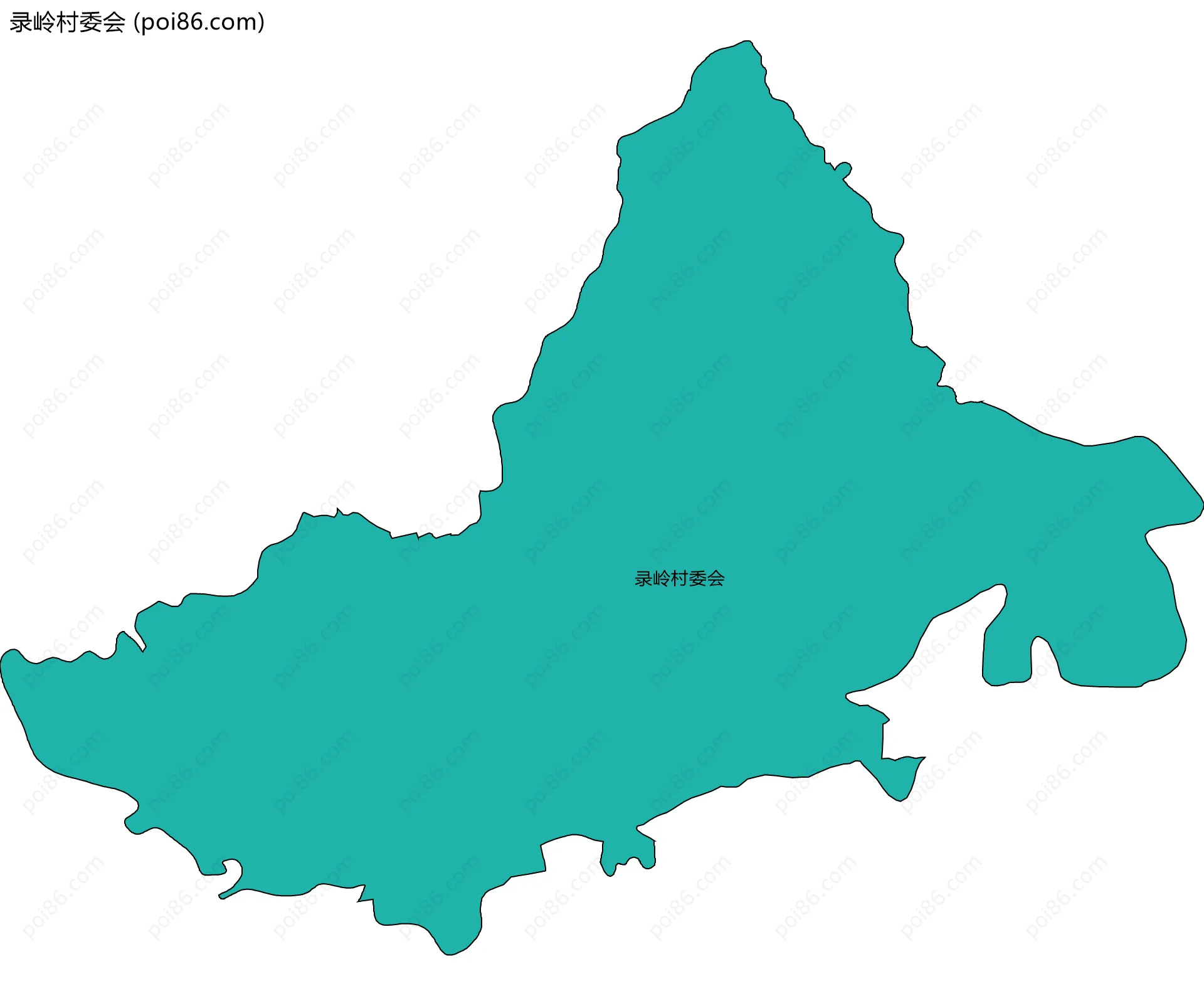录岭村委会边界地图