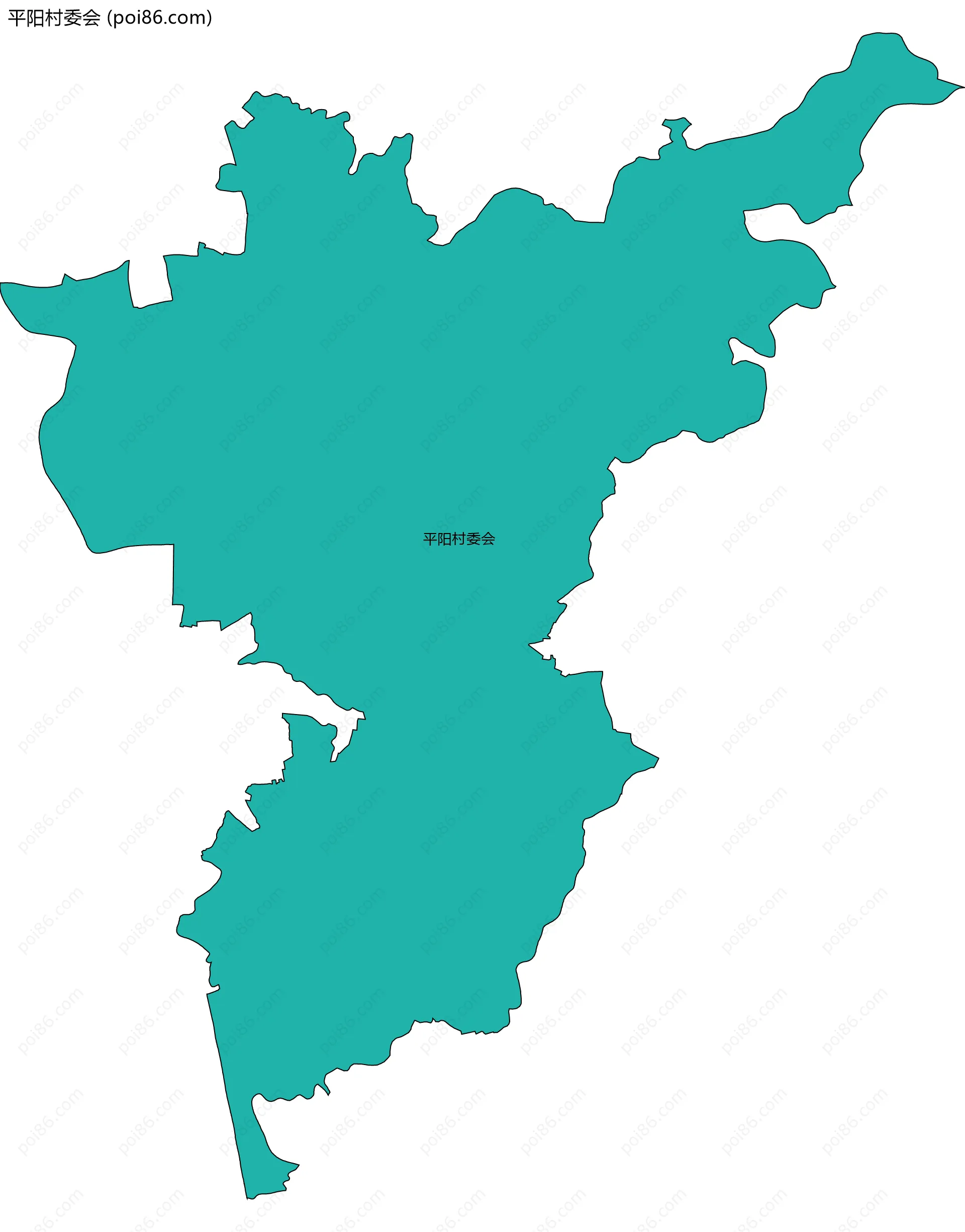 平阳村委会边界地图
