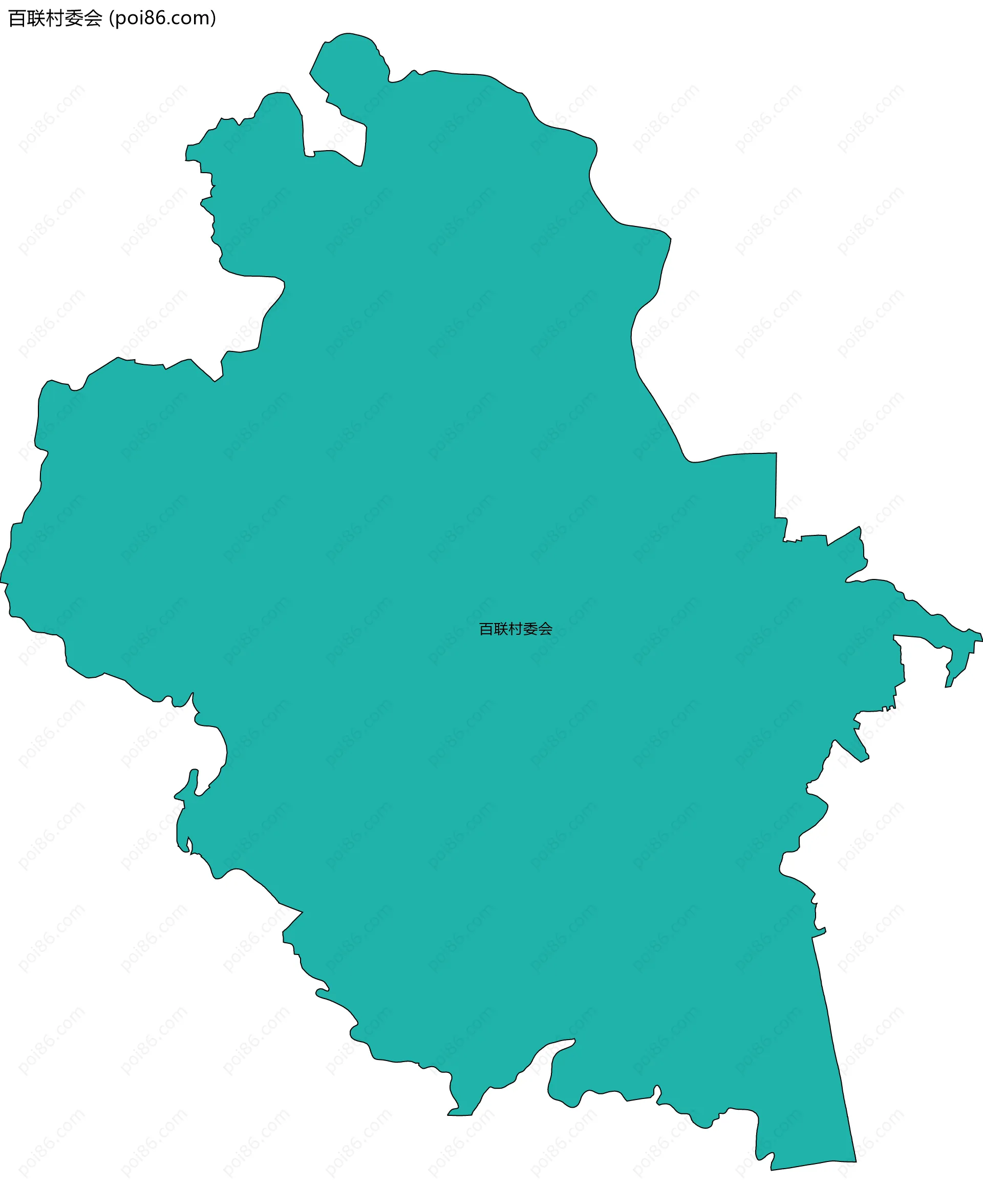 百联村委会边界地图
