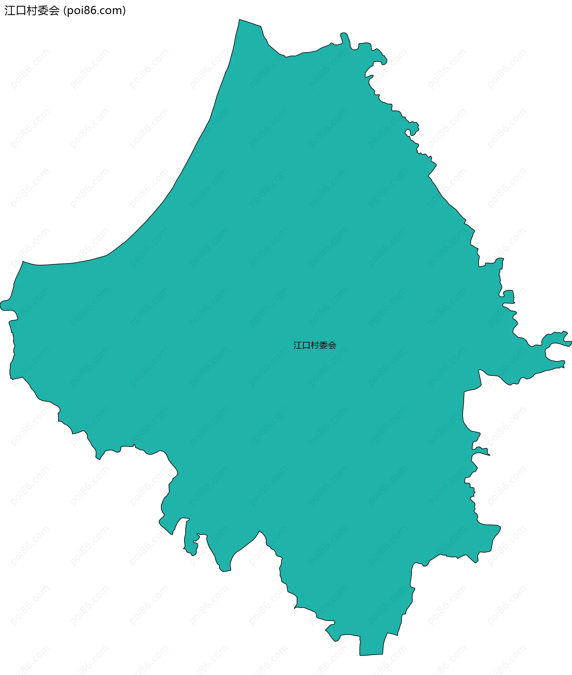 江口村委会边界地图