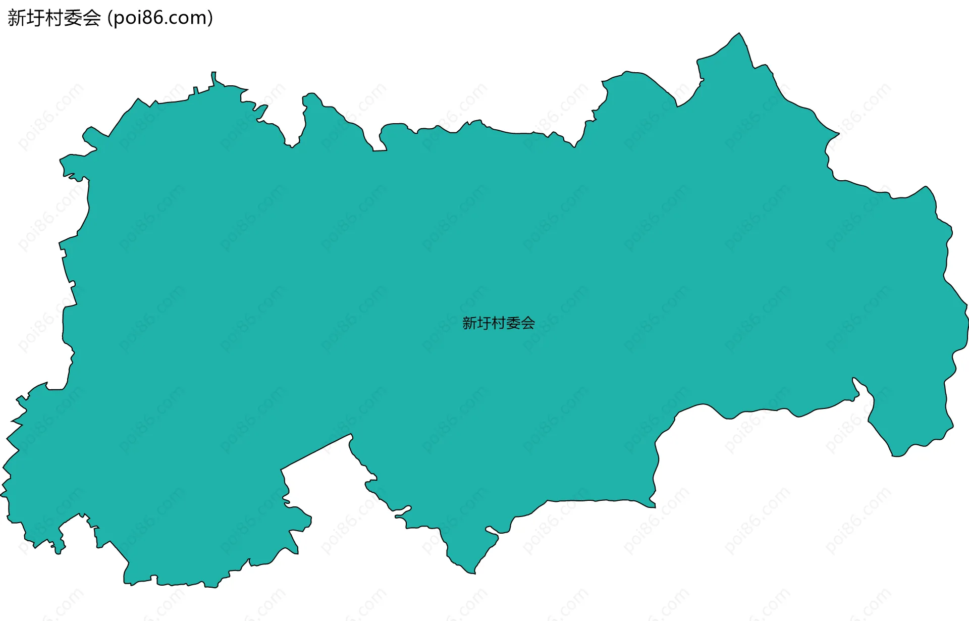 新圩村委会边界地图