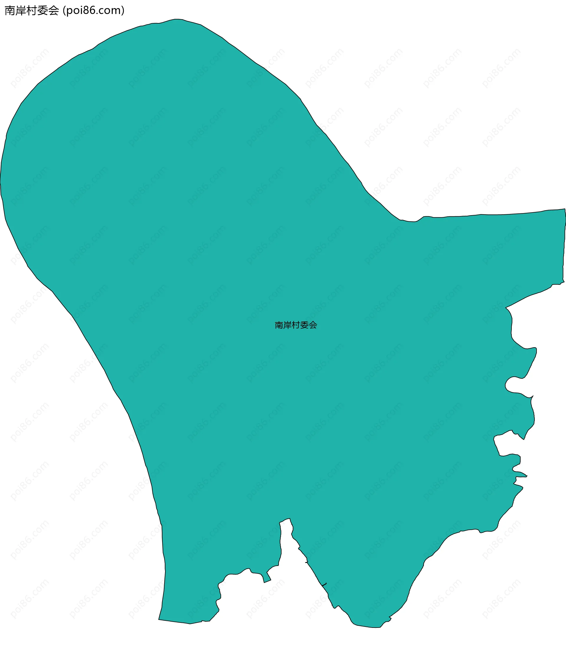 南岸村委会边界地图