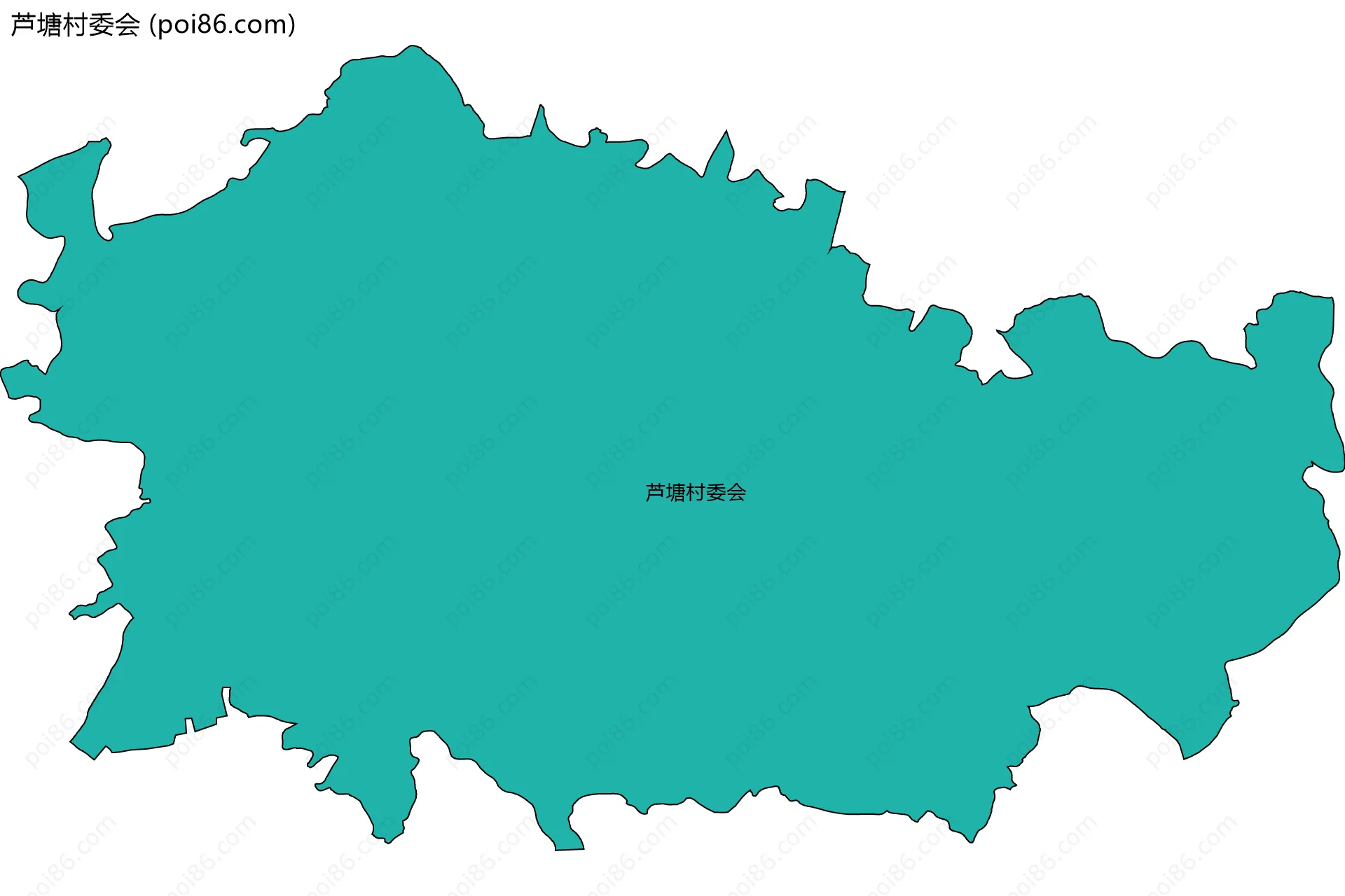 芦塘村委会边界地图