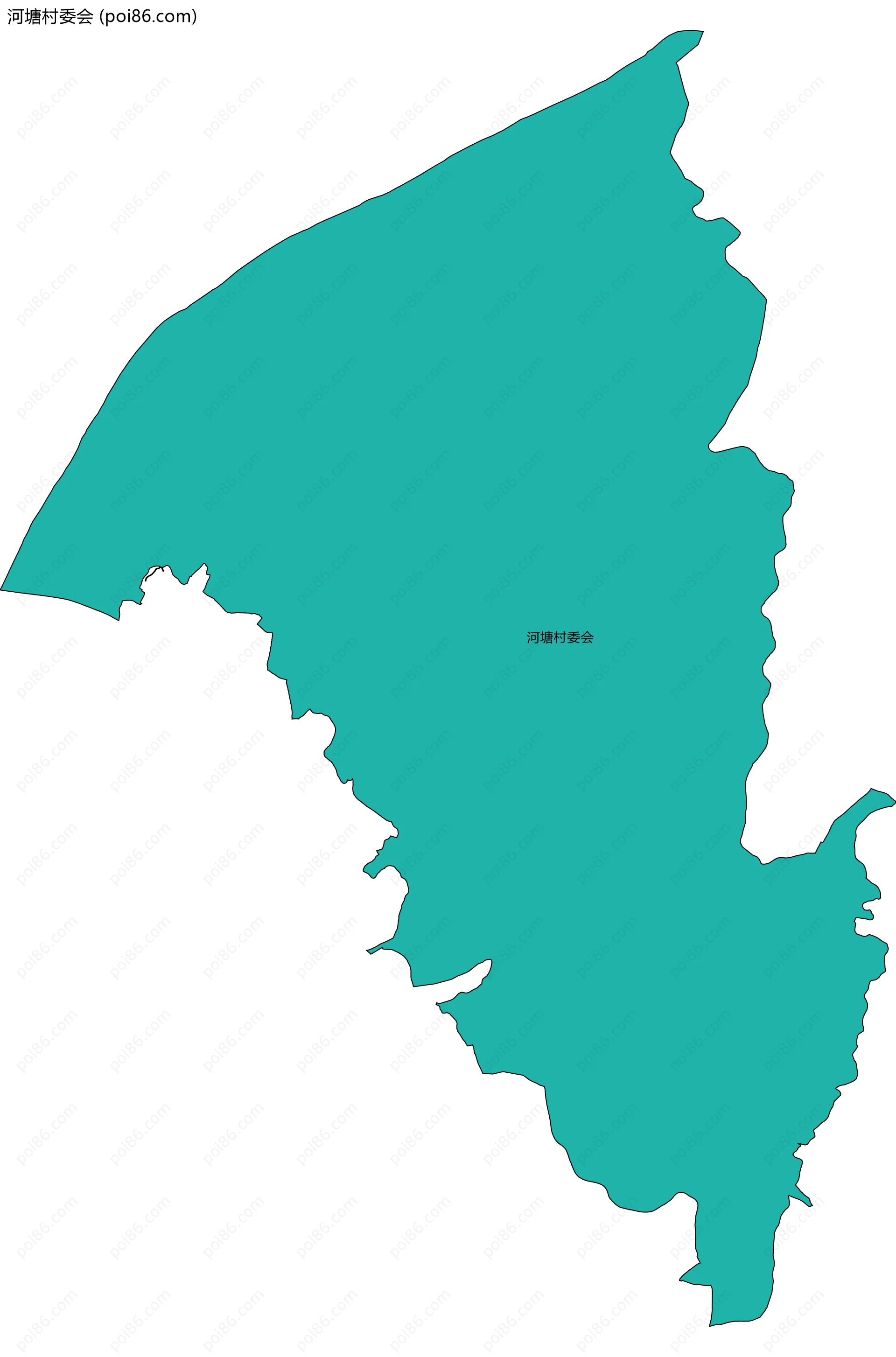 河塘村委会边界地图