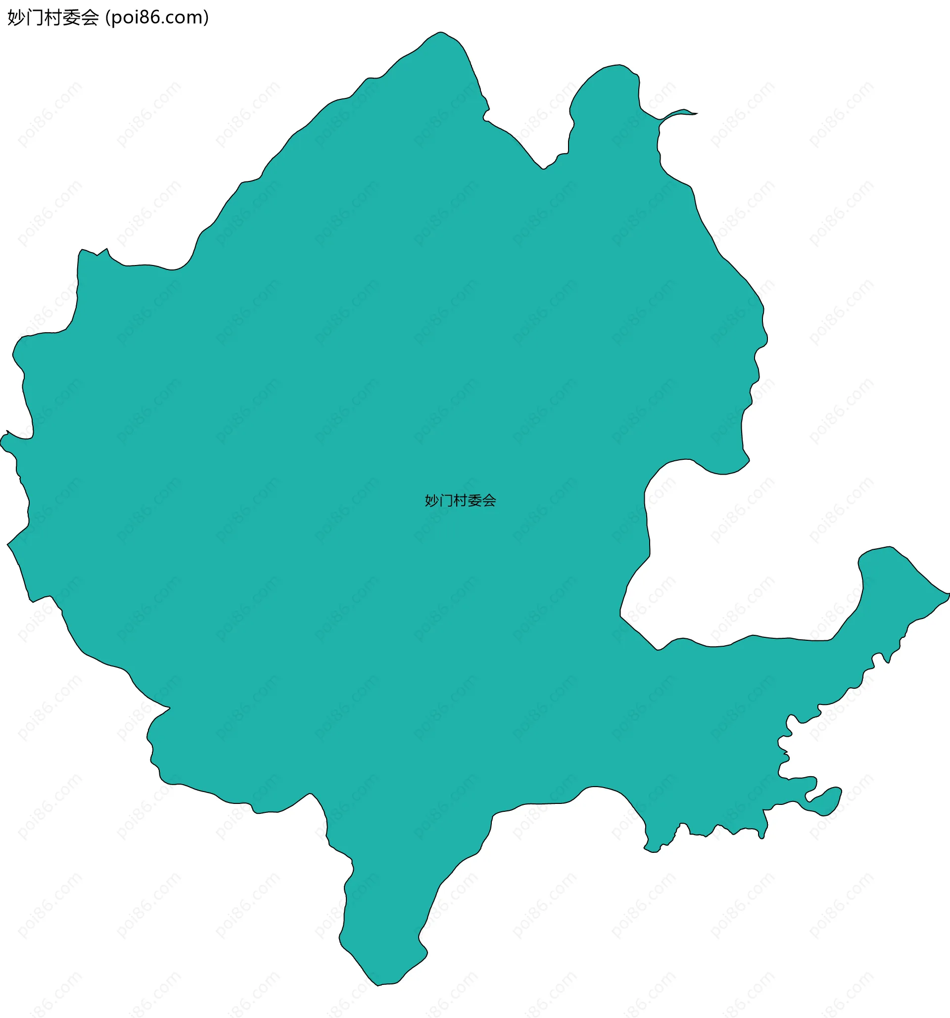 妙门村委会边界地图