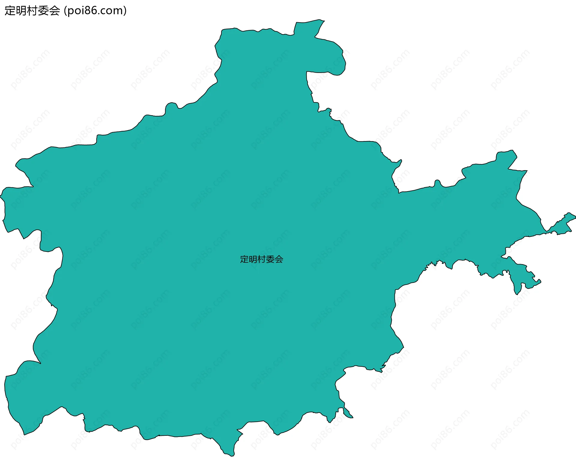 定明村委会边界地图