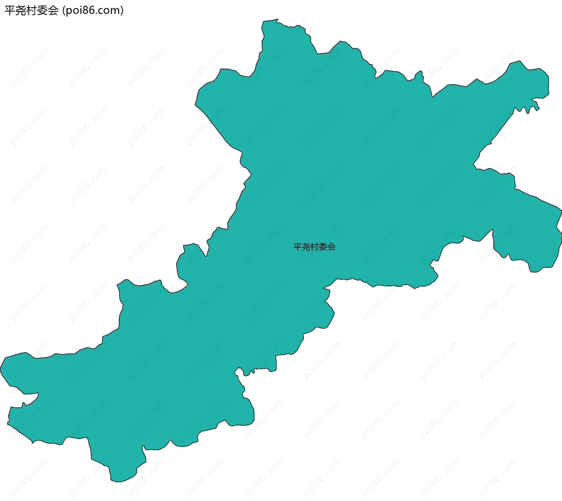 平尧村委会边界地图