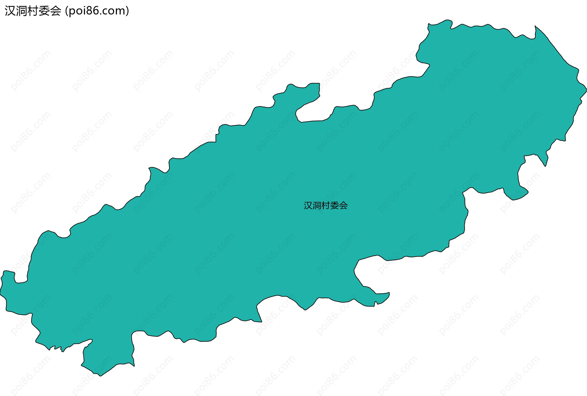 汉洞村委会边界地图