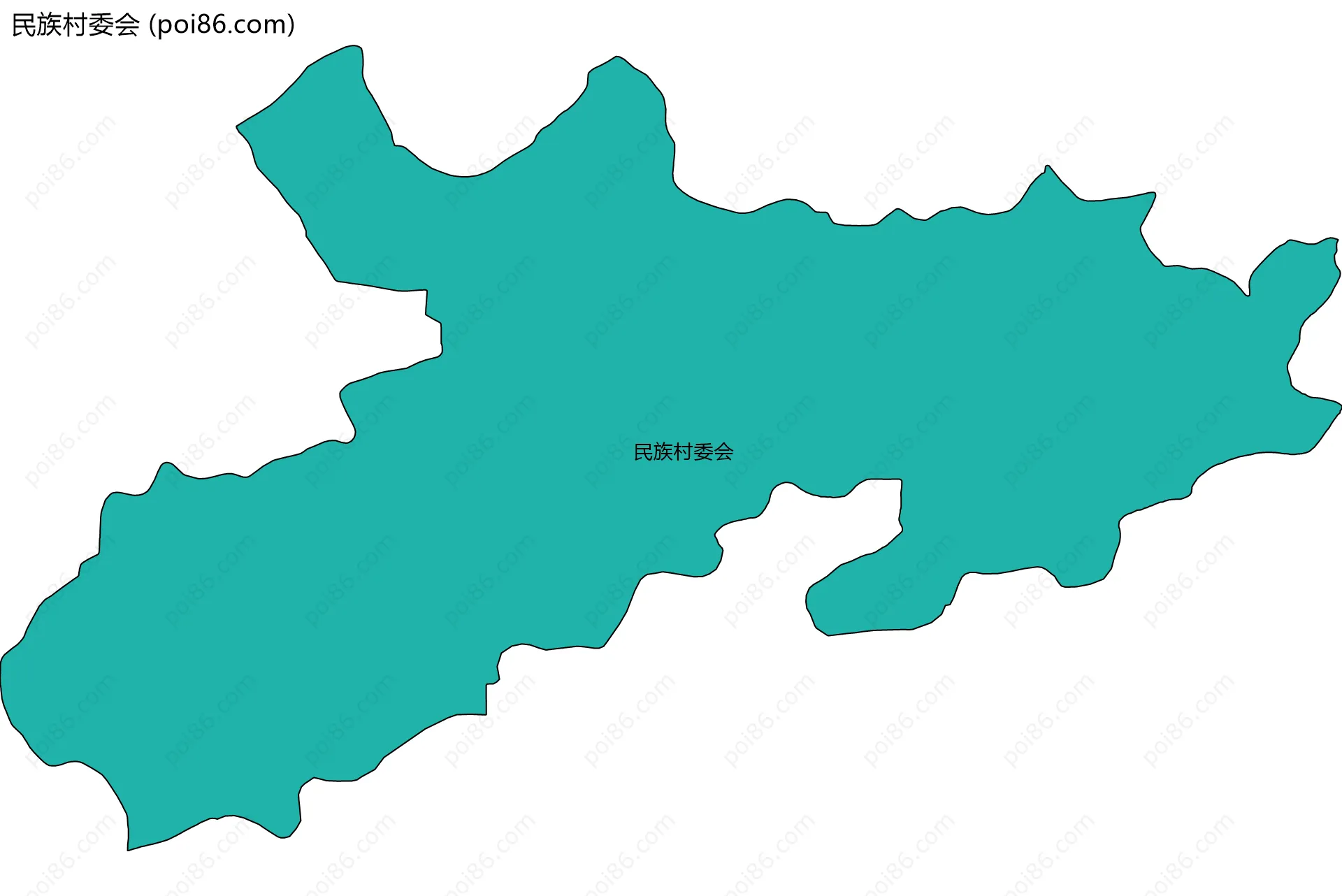 民族村委会边界地图
