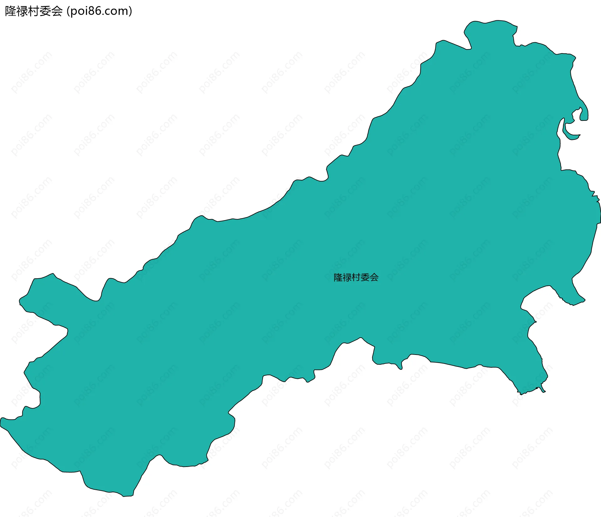 隆禄村委会边界地图