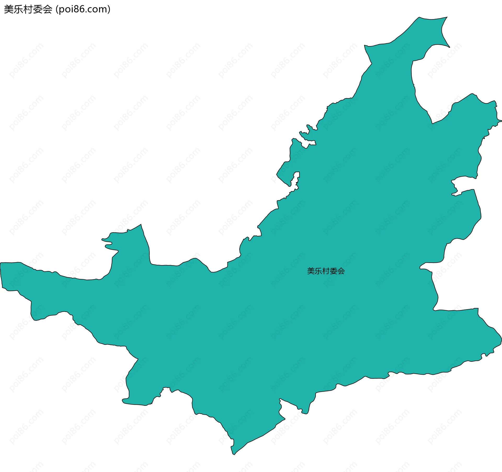 美乐村委会边界地图