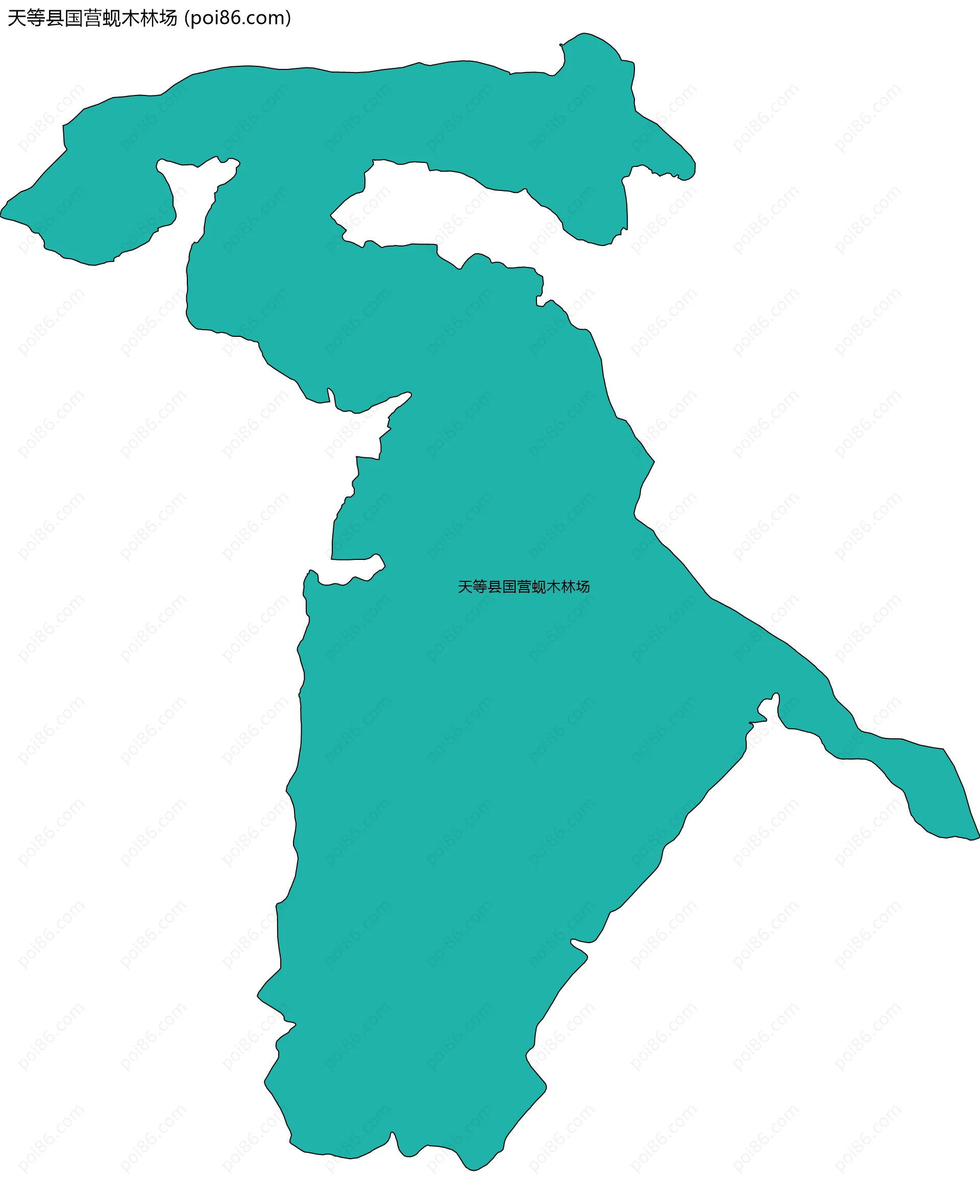 天等县国营蚬木林场边界地图