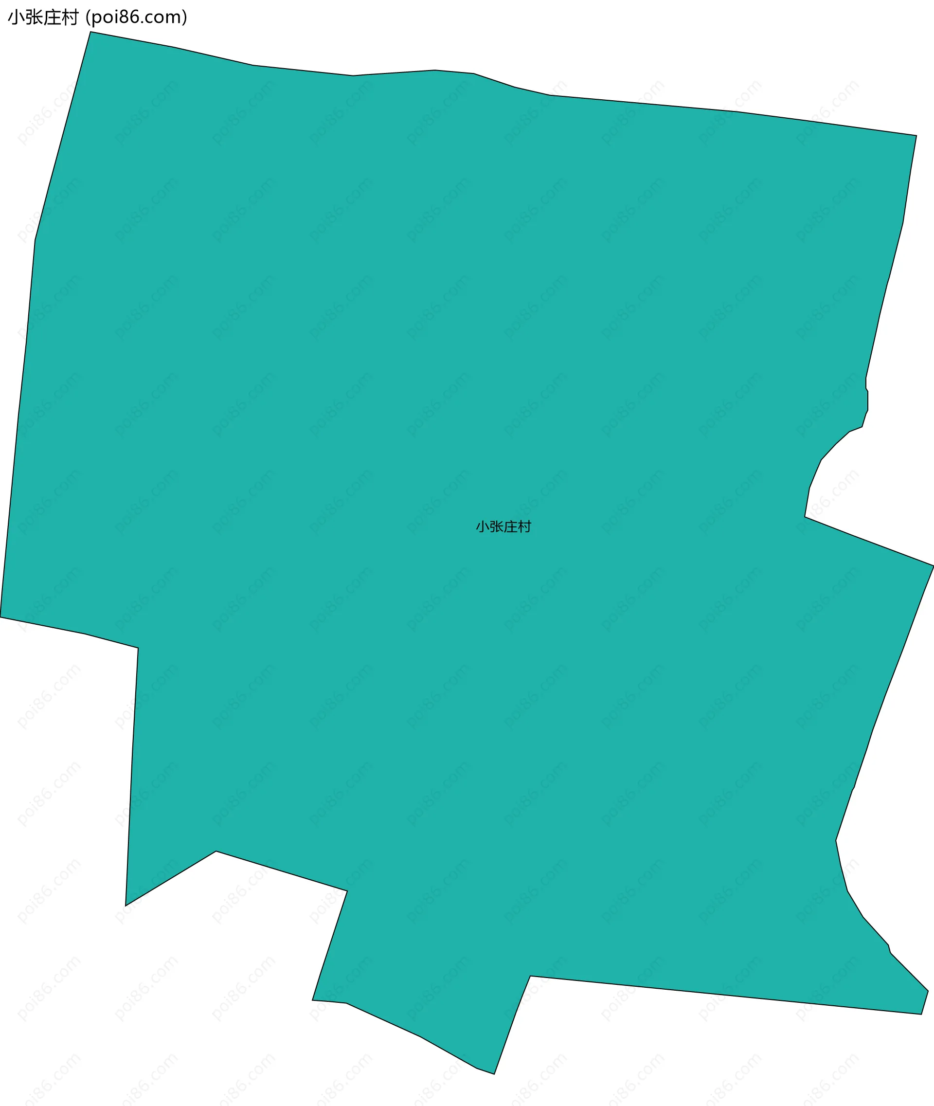 小张庄村边界地图