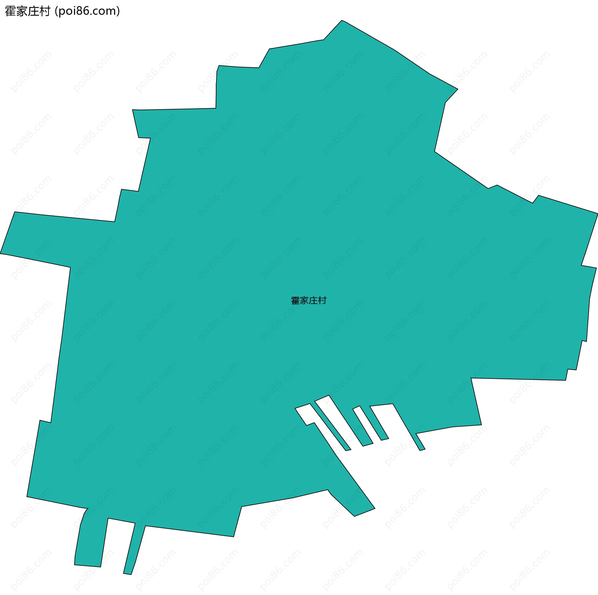 霍家庄村边界地图